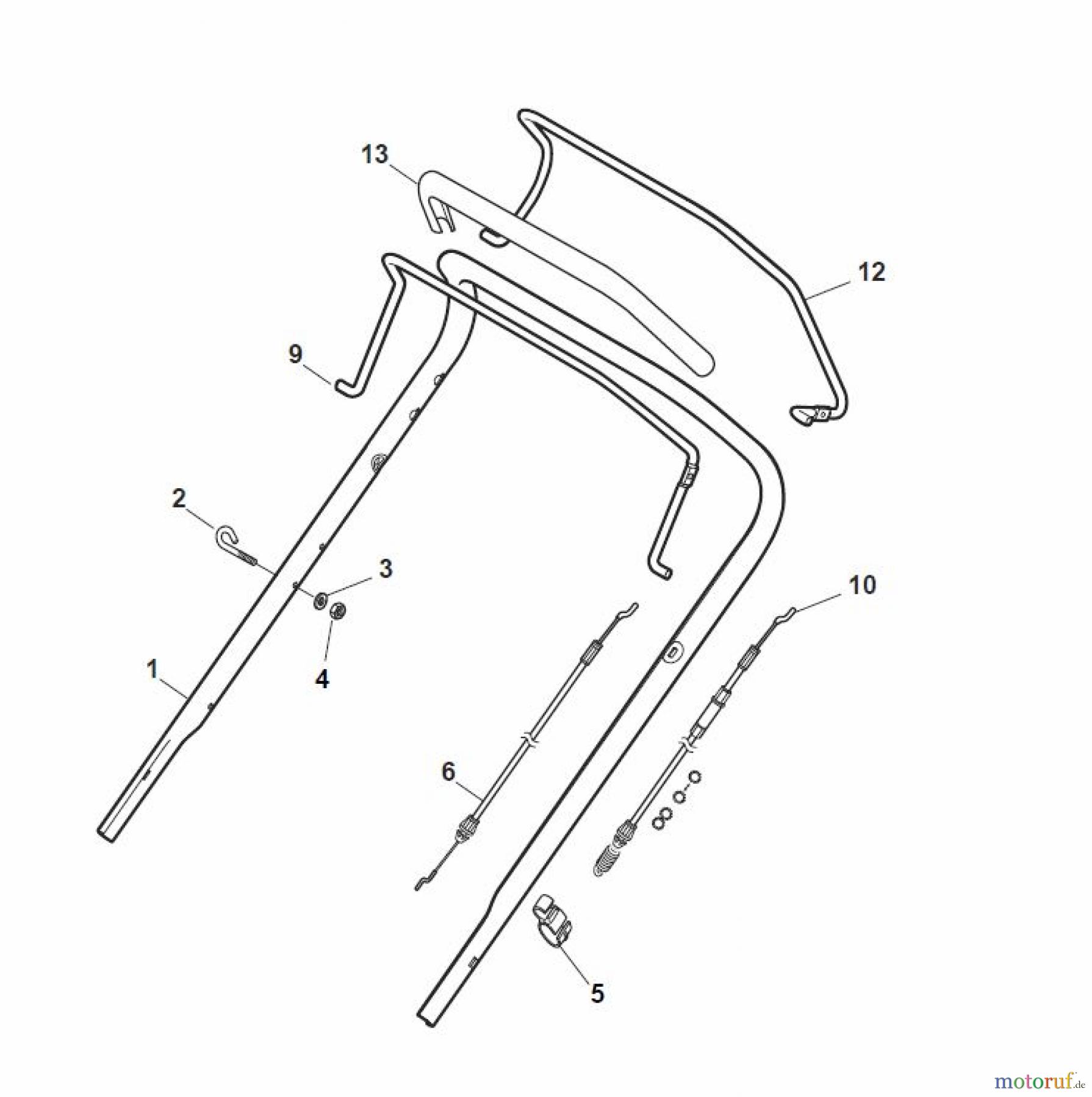  Global Garden Products GGP Rasenmäher Benzin Mit Antrieb 2017 NTL 534 W TR 4S - W TRQ 4S Handle, Upper Part - ECO