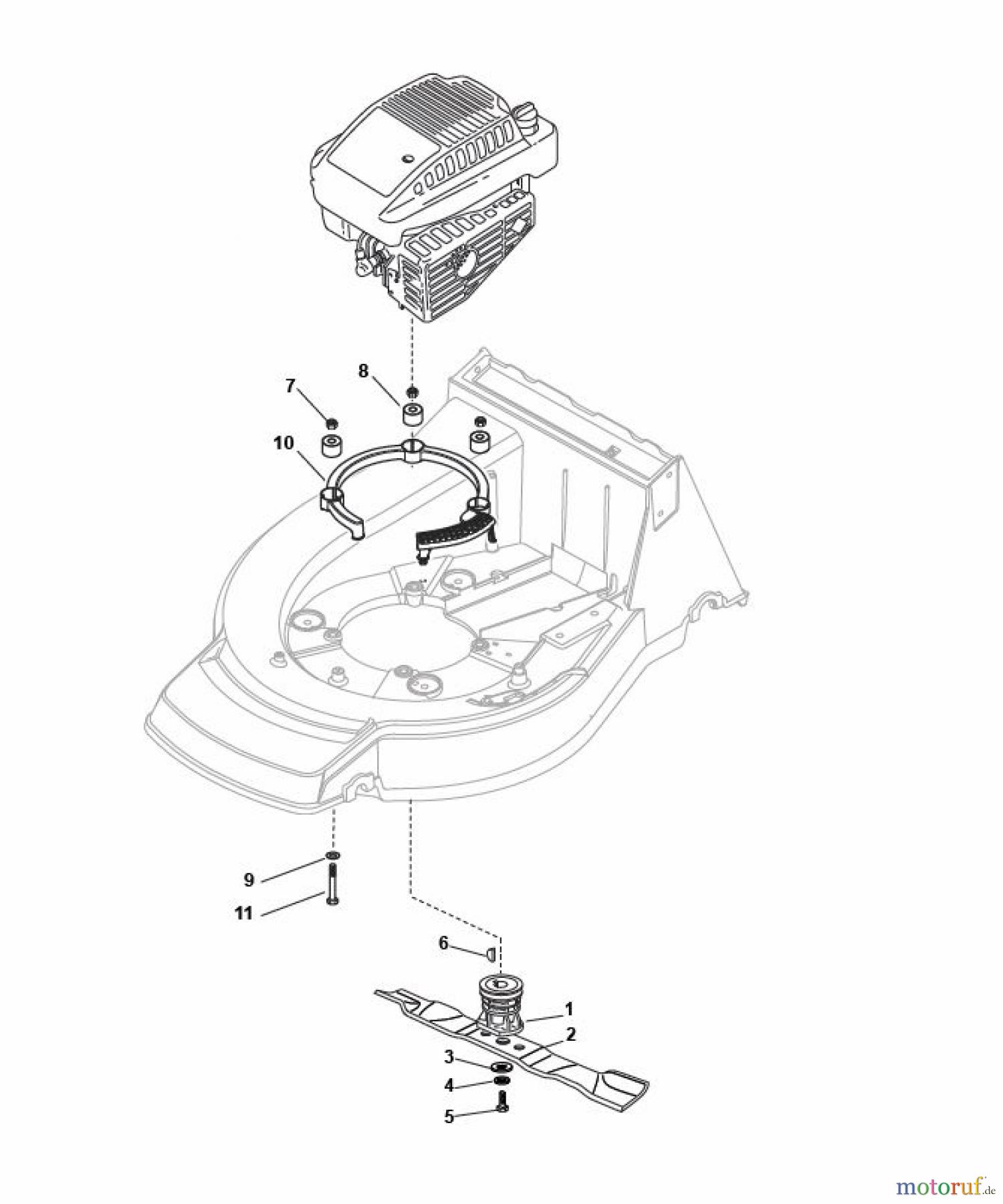  Global Garden Products GGP Rasenmäher Benzin Mit Antrieb 2017 PAN 504 TR Blade and Hub for B&S E Engine