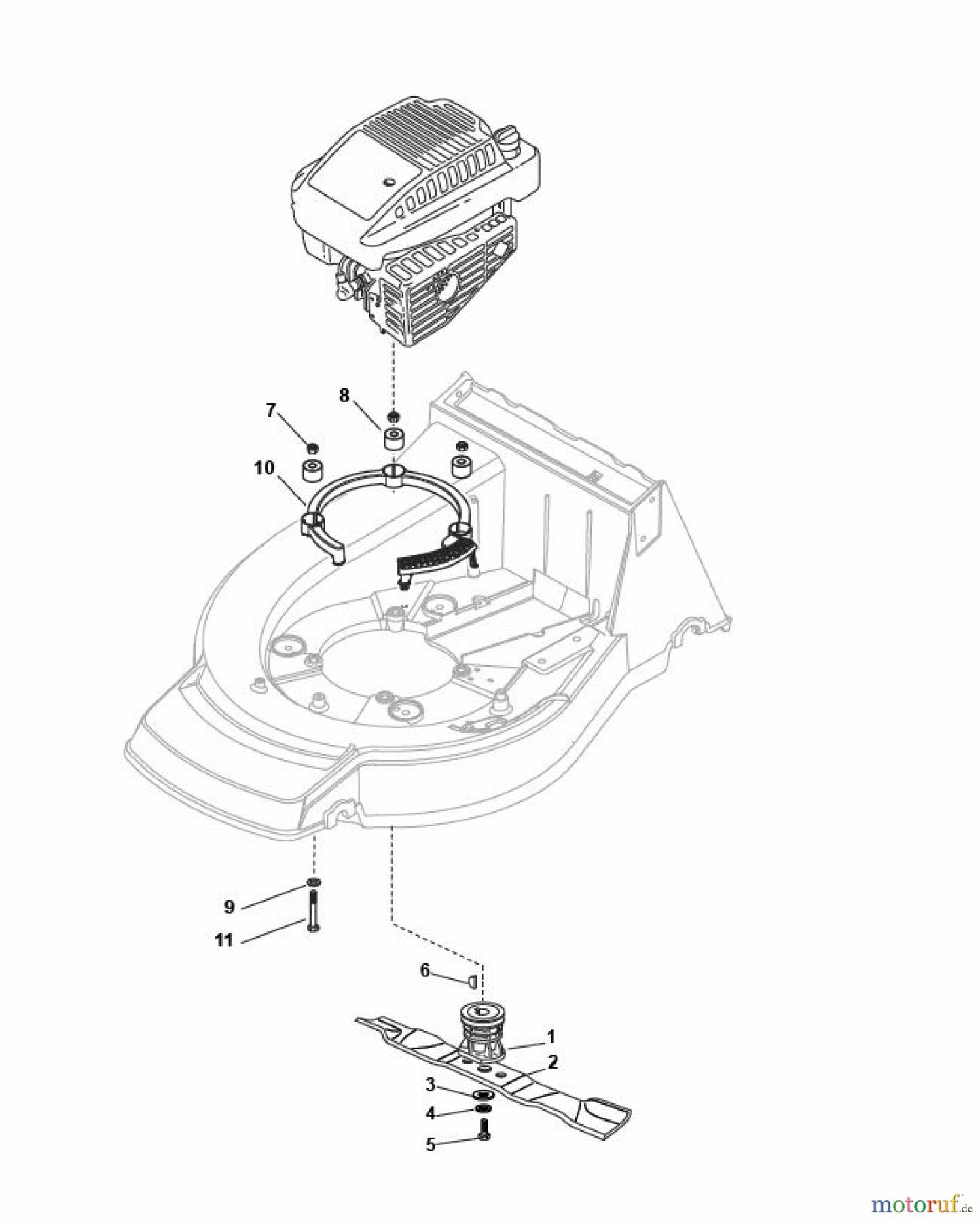  Global Garden Products GGP Rasenmäher Benzin Mit Antrieb 2017 PAN 504 TR/E Blade and Hub for B&S E Engine