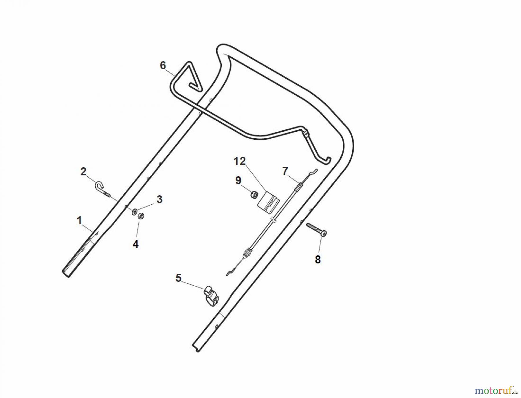  Global Garden Products GGP Rasenmäher Baujahr 2017 Benzin Ohne Antrieb 2017 CRC-CSC 534 W - CRC-CSC 534 WQ Handle, Upper Part