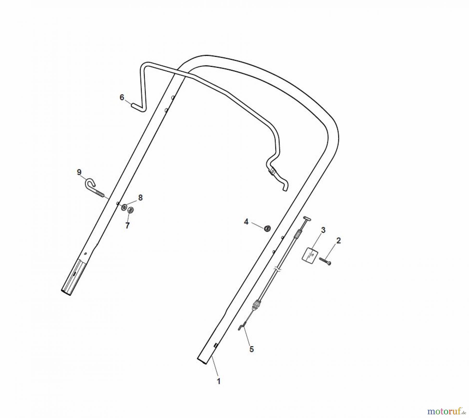  Global Garden Products GGP Rasenmäher Benzin Ohne Antrieb 2017 CRC-CSC 534 W - CRC-CSC 534 WQ Handle, Upper Part