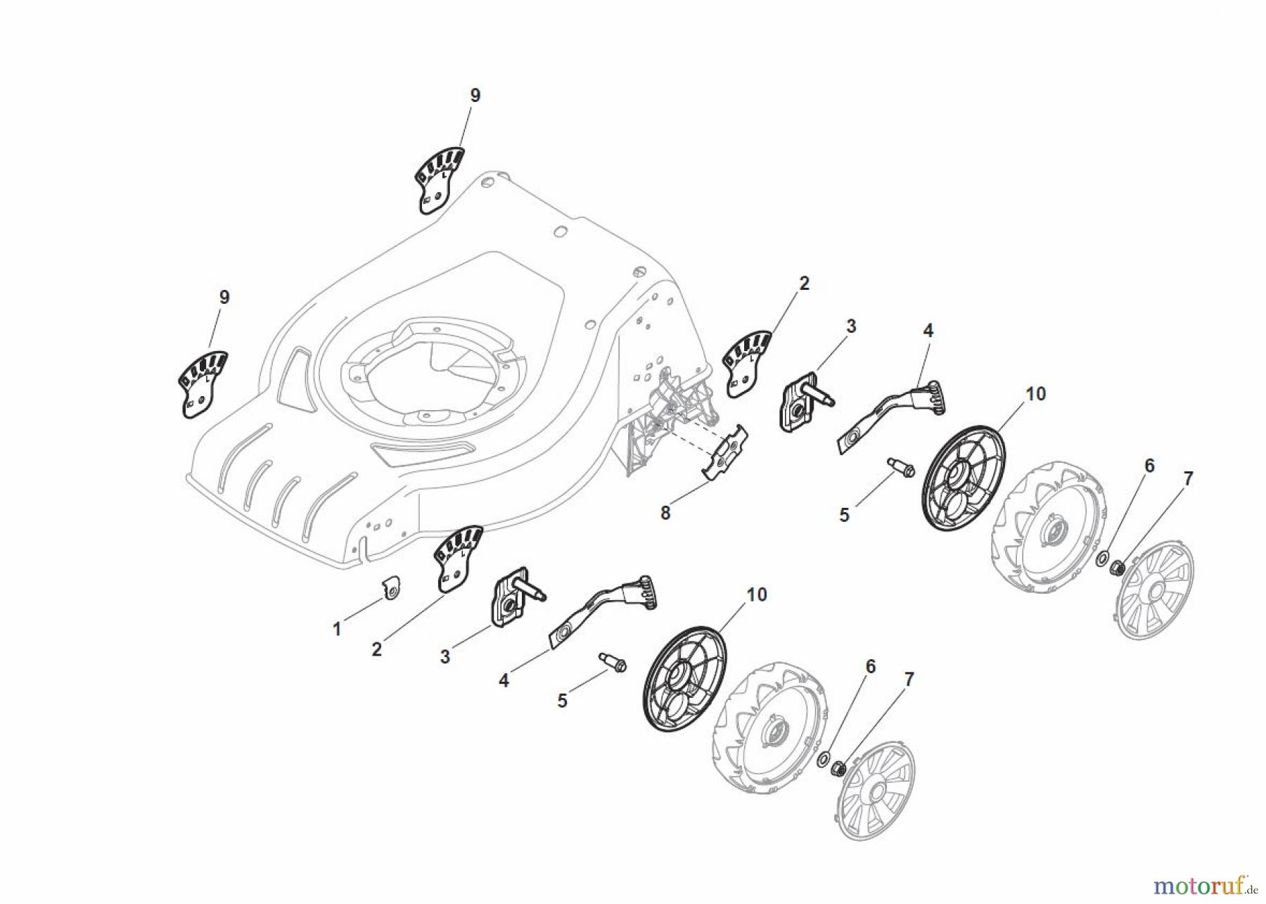  Global Garden Products GGP Rasenmäher Baujahr 2017 Benzin Ohne Antrieb 2017 CR-CS 434 Height Adjusting