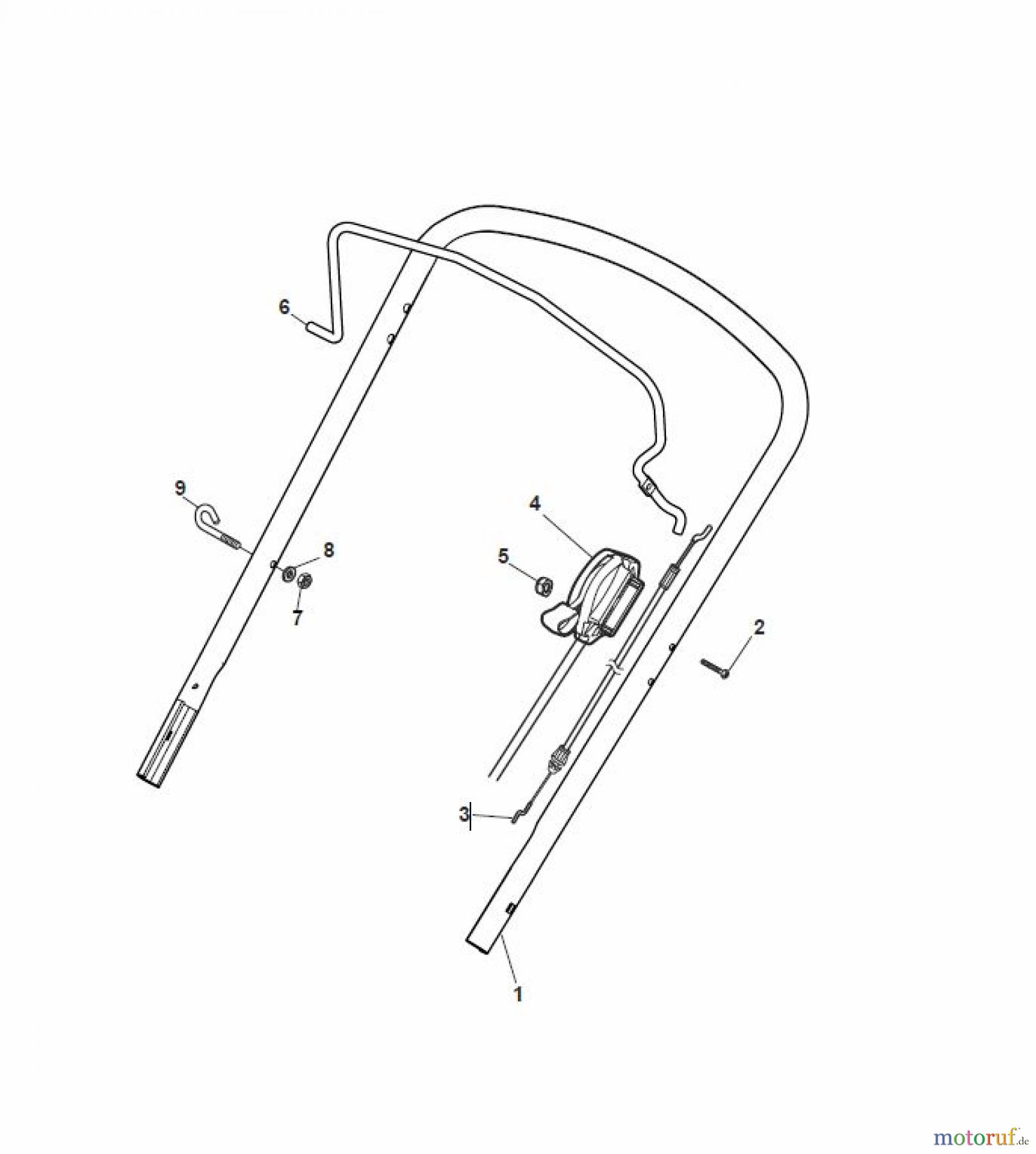  Global Garden Products GGP Rasenmäher Benzin Ohne Antrieb 2017 CR-CS 484 - CR-CS 484 Q Handle, Upper Part