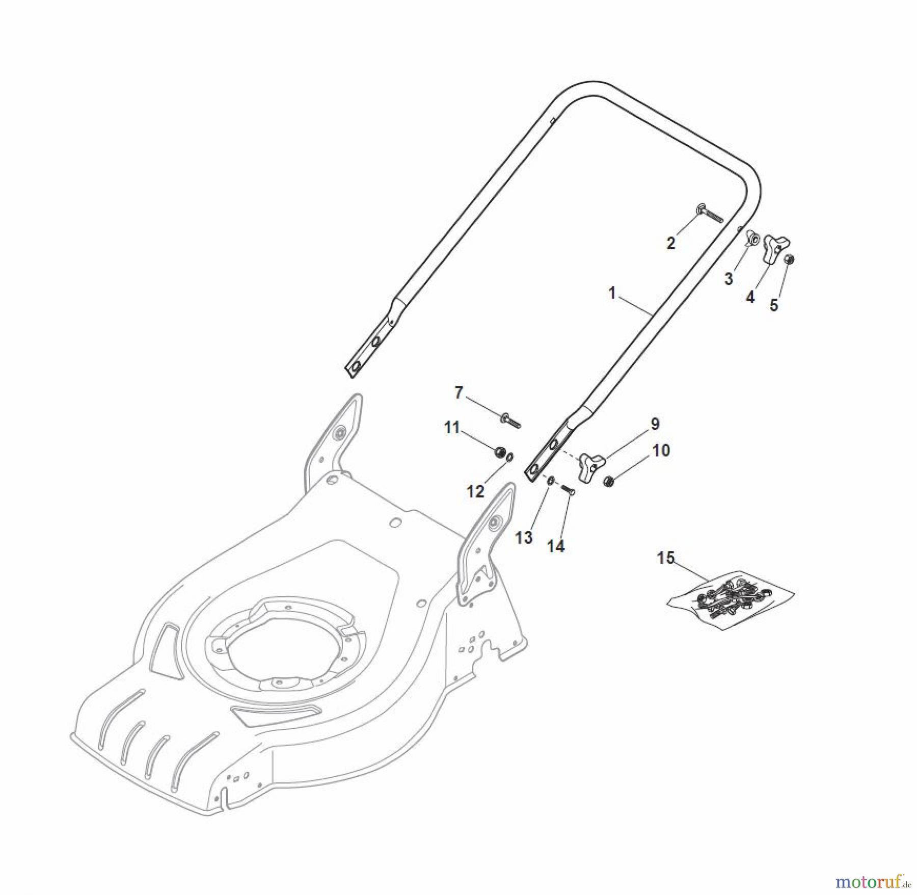  Global Garden Products GGP Rasenmäher Benzin Ohne Antrieb 2017 CR-CS 484 W - CR-CS 484 WQ Handle, Lower Part