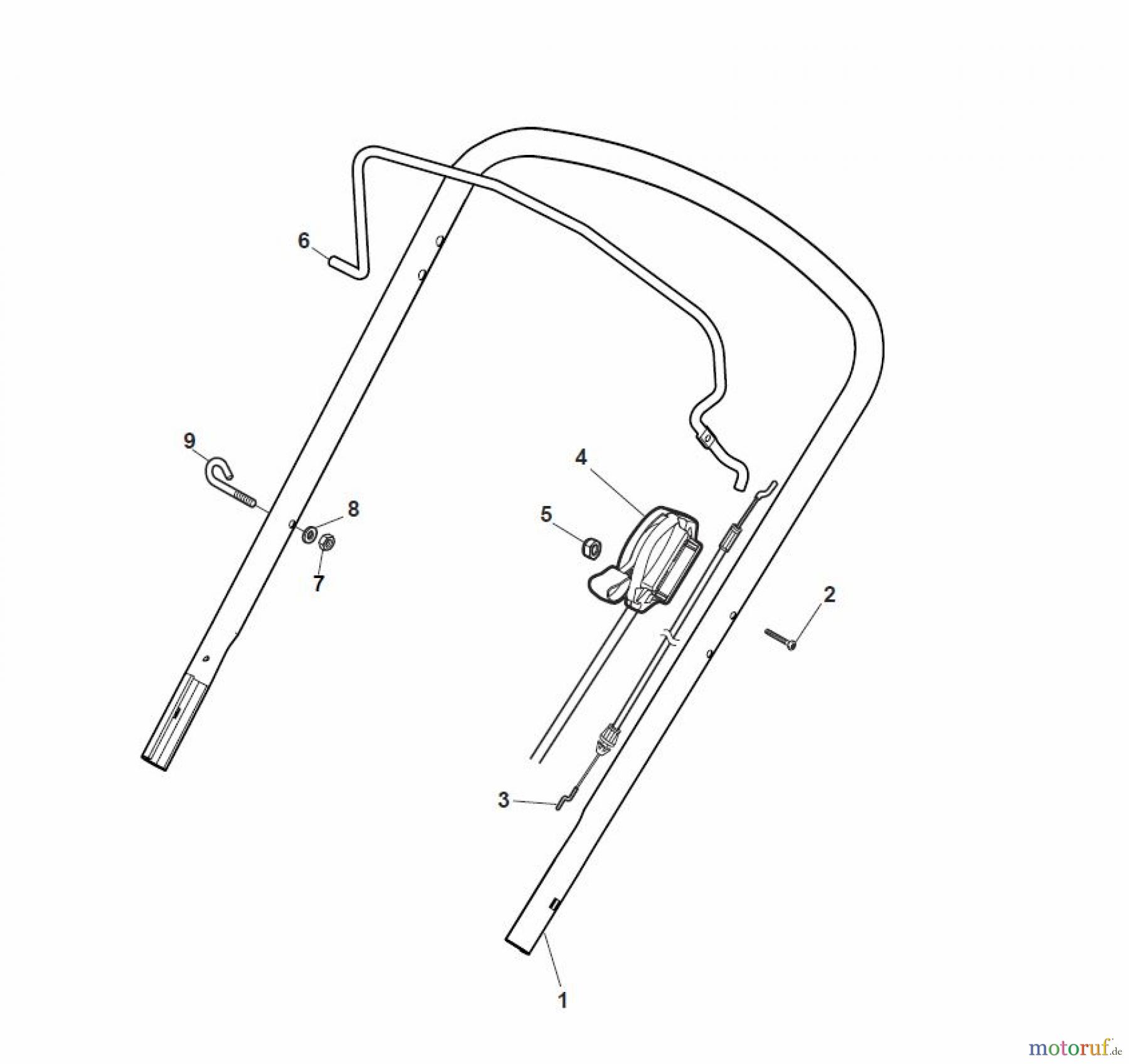  Global Garden Products GGP Rasenmäher Benzin Ohne Antrieb 2017 CRL-CSL 484 - CRL-CSL 484 Q Handle, Upper Part