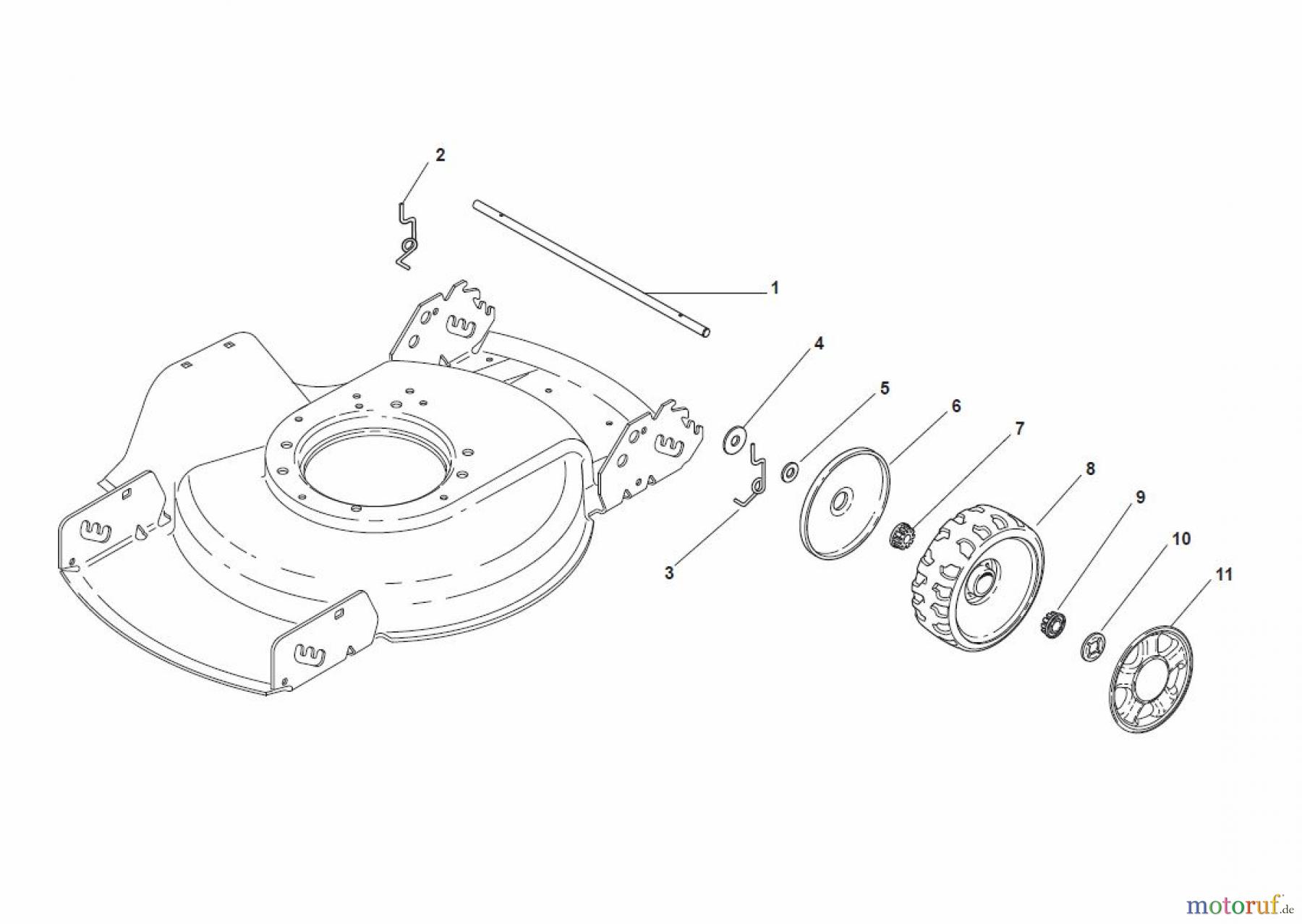  Global Garden Products GGP Rasenmäher Benzin Ohne Antrieb 2017 DI 474 Wheels and Hub Caps