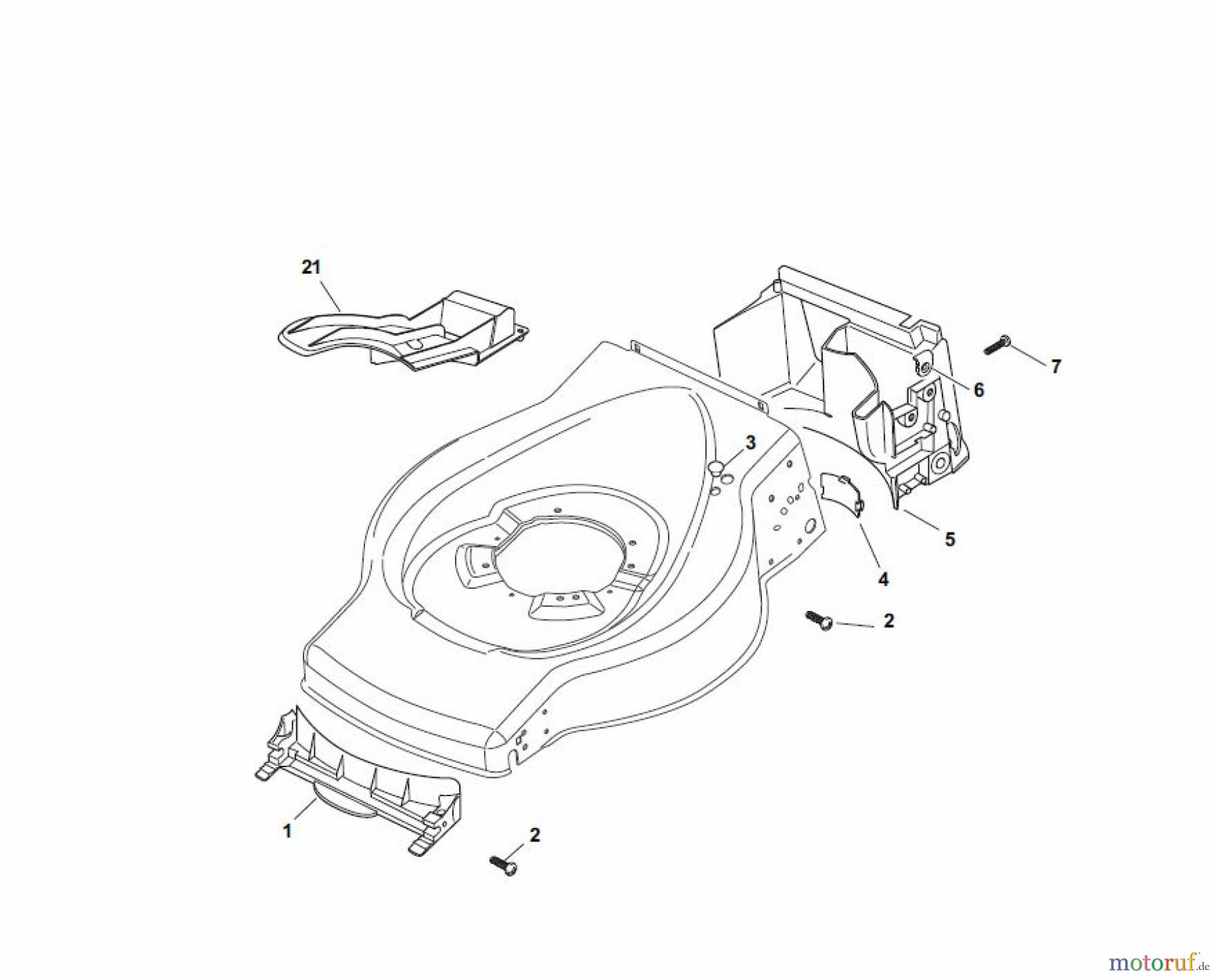  Global Garden Products GGP Rasenmäher Benzin Ohne Antrieb 2017 ES 414 Front Conveyor Assy