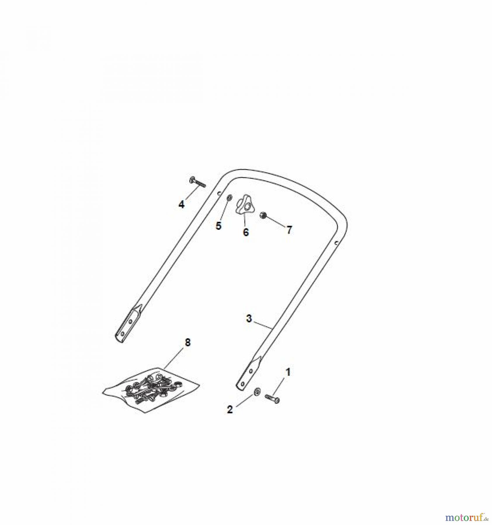  Global Garden Products GGP Rasenmäher Benzin Ohne Antrieb 2017 ESL 464 Handle, Lower Part