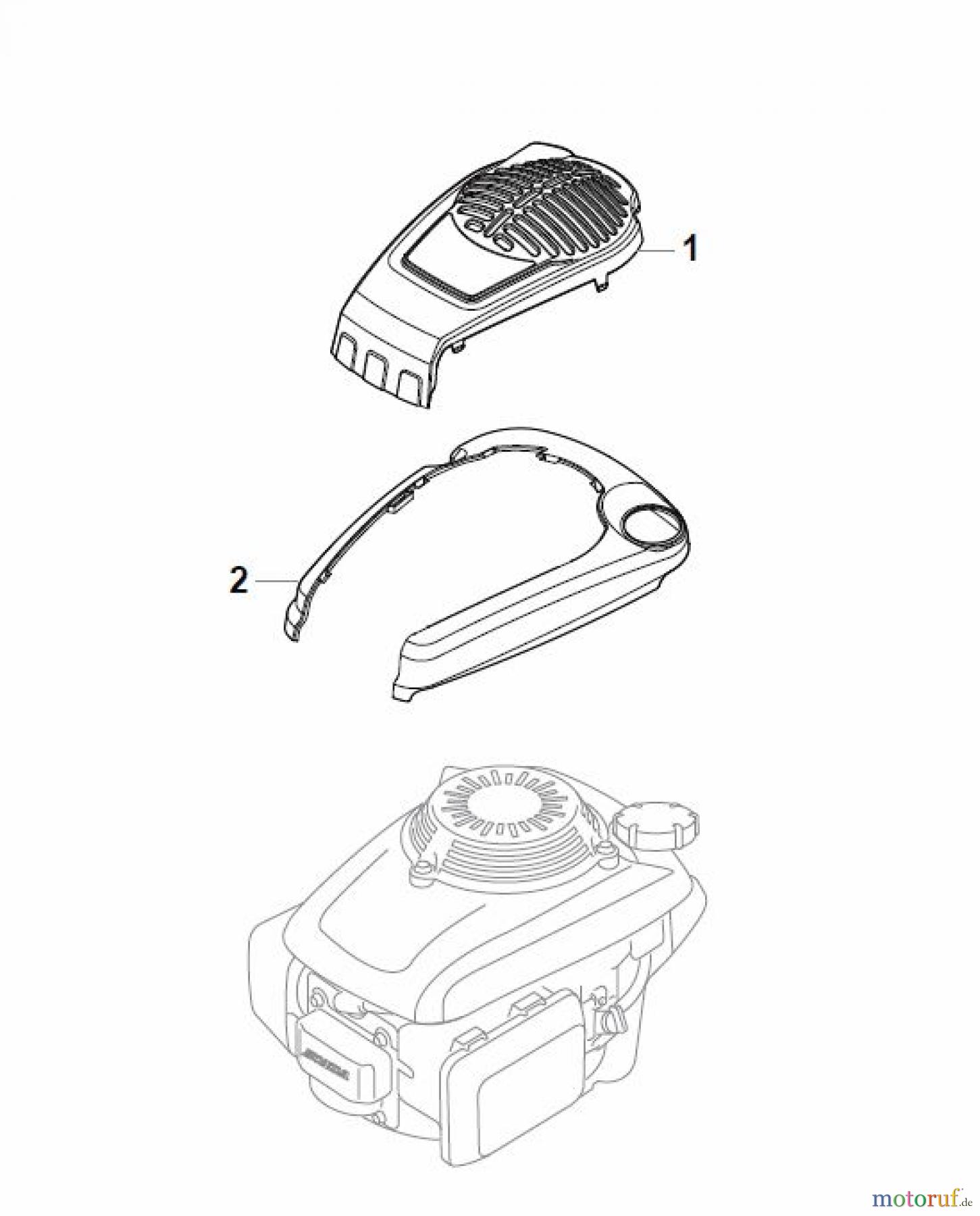  Global Garden Products GGP Rasenmäher Benzin Ohne Antrieb 2017 ESL 464 Honda Engine Cover