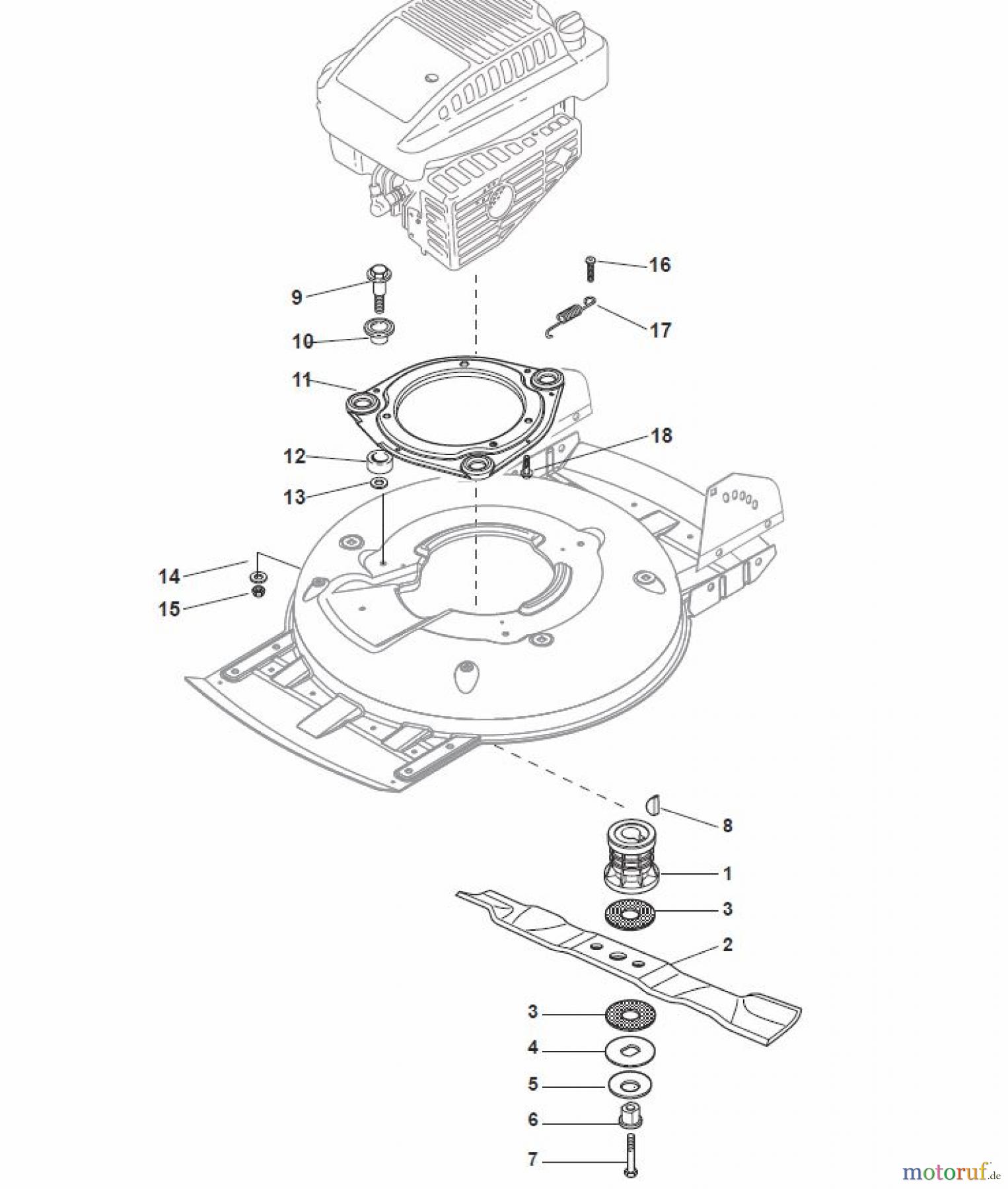  Global Garden Products GGP Rasenmäher Baujahr 2017 Benzin Ohne Antrieb 2017 MCS 504 Blade - Friction Hub with AVS