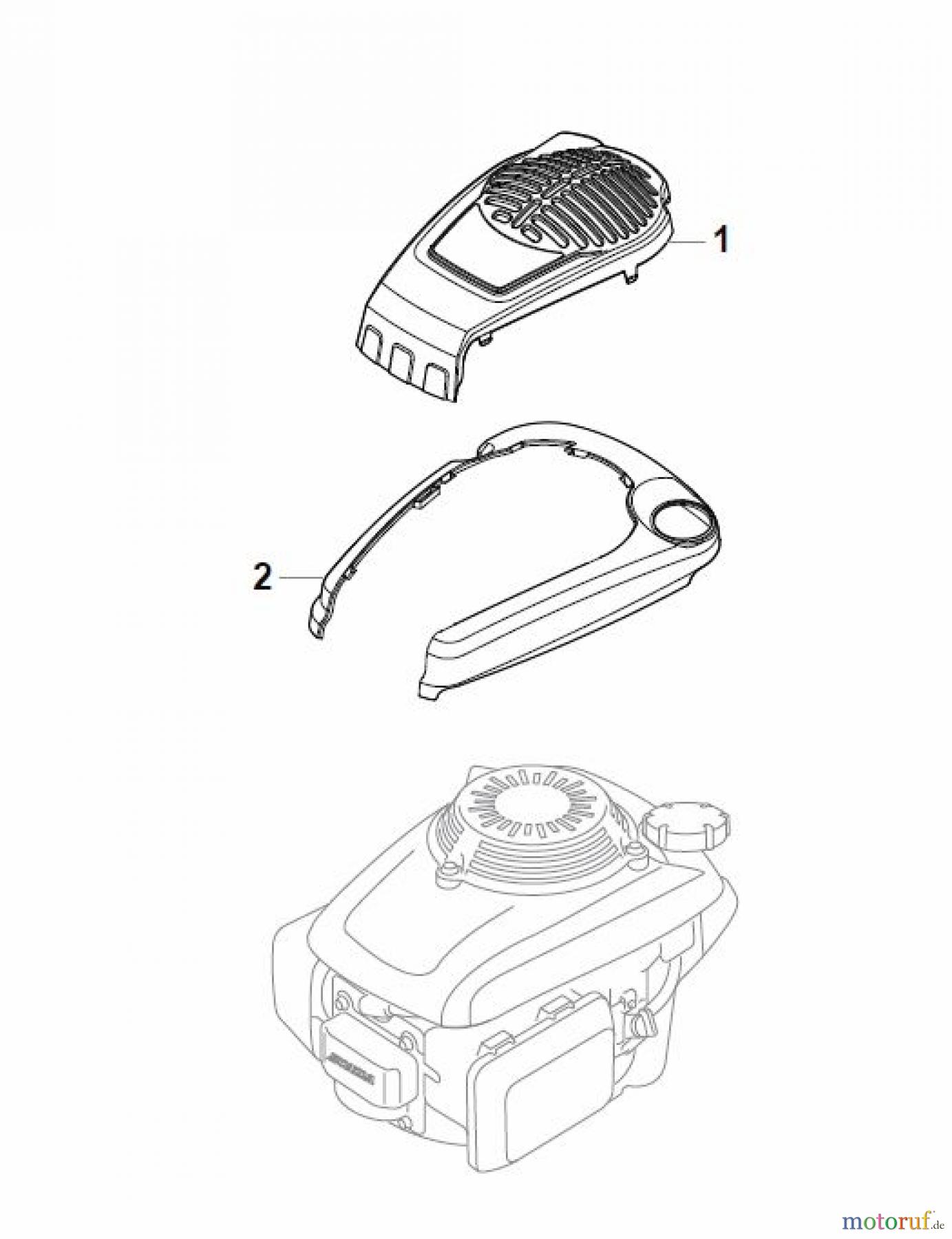  Global Garden Products GGP Rasenmäher Baujahr 2017 Benzin Ohne Antrieb 2017 NT 484 - 484 Q Honda Engine Cover