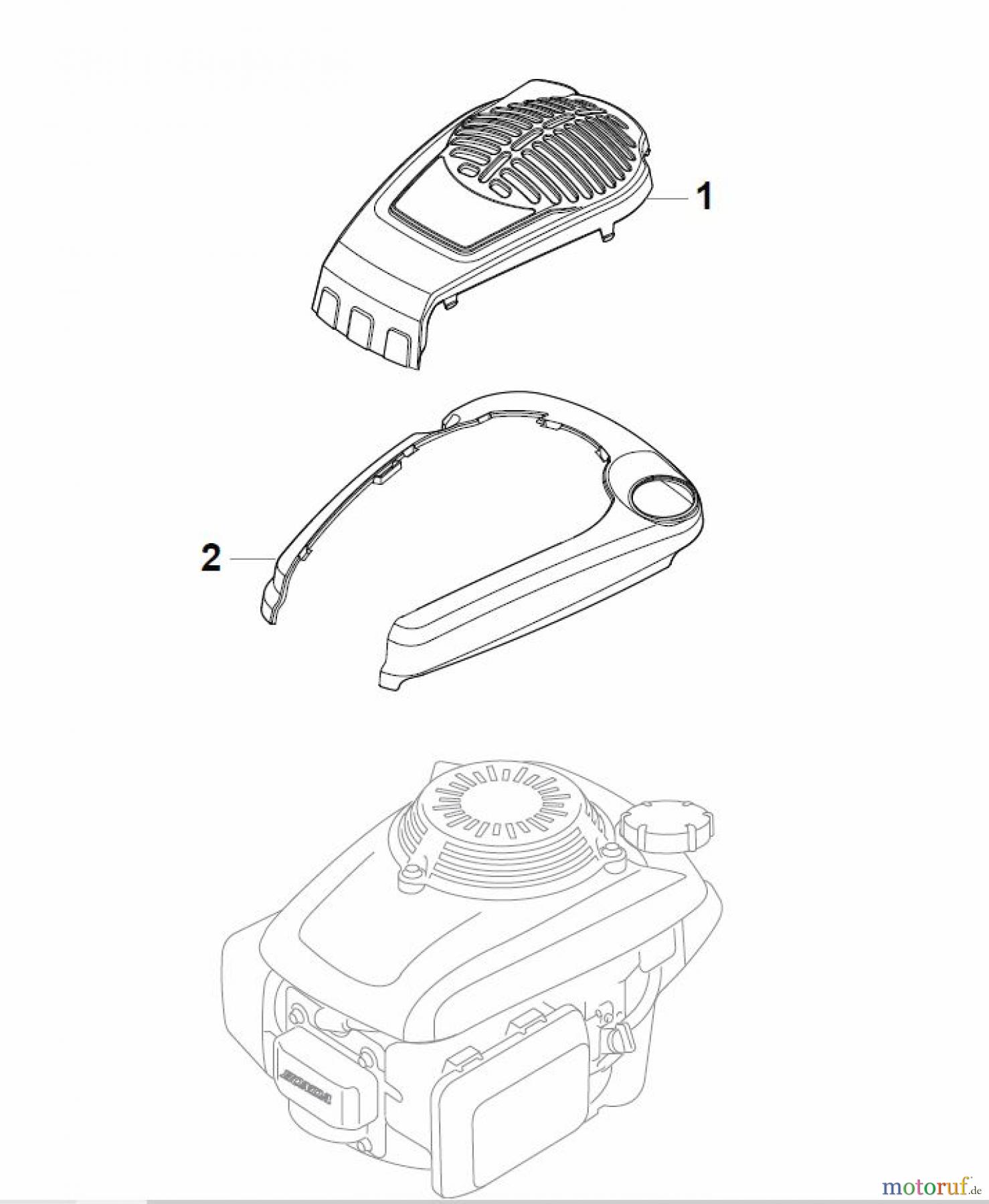  Global Garden Products GGP Rasenmäher Benzin Ohne Antrieb 2017 NT 534 - 534 Q Honda Engine Cover