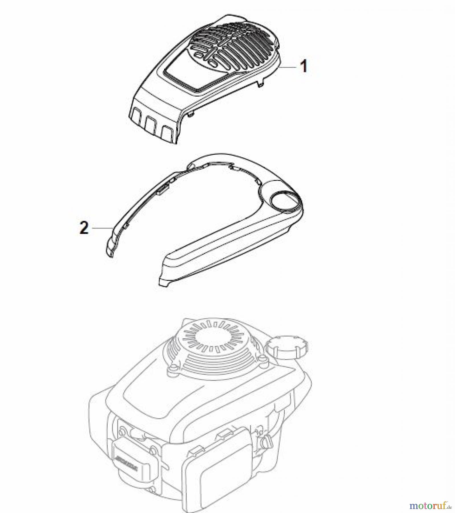  Global Garden Products GGP Rasenmäher Benzin Ohne Antrieb 2017 NT 534 W - 534 WQ Honda Engine Cover