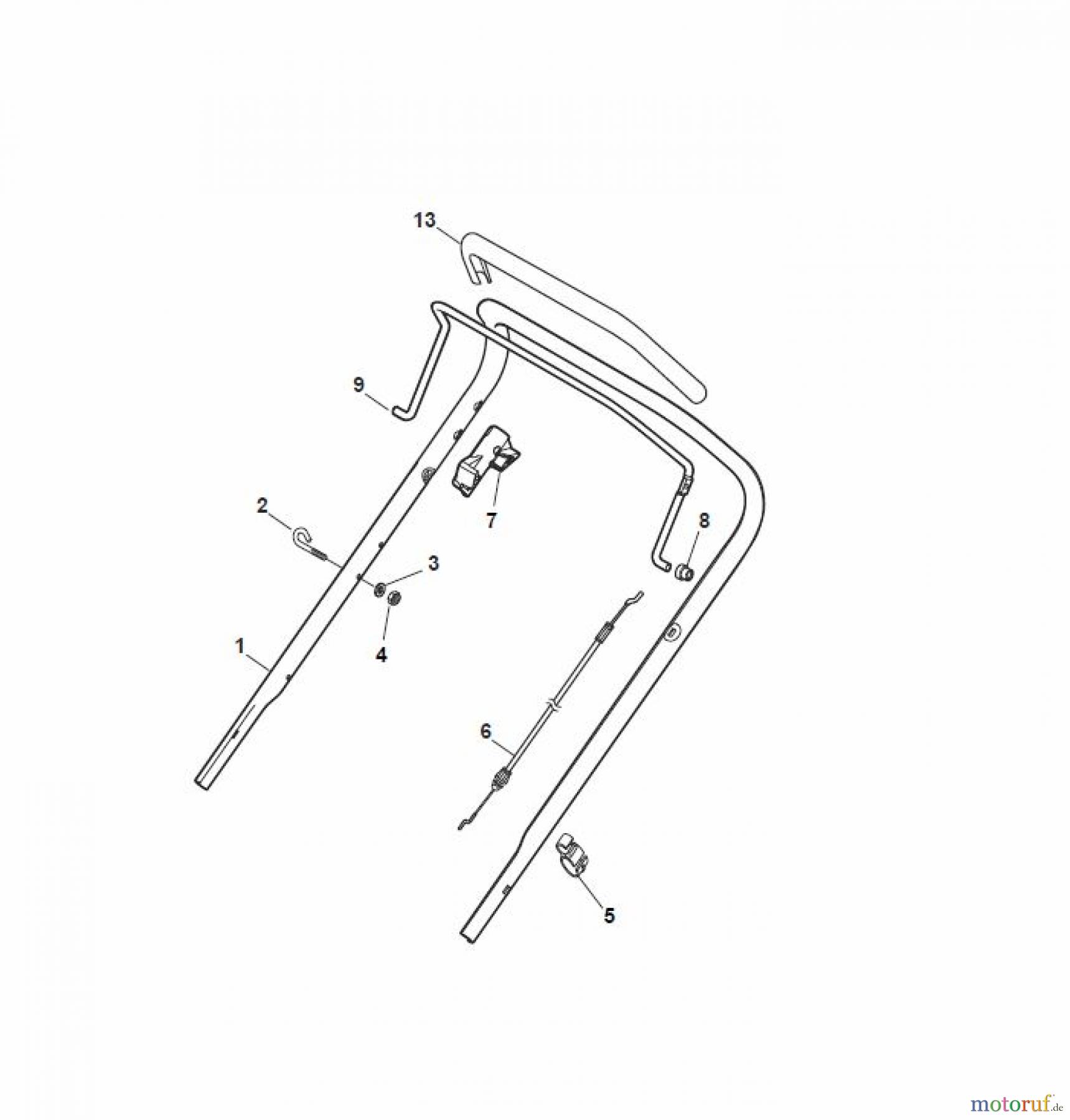  Global Garden Products GGP Rasenmäher Baujahr 2017 Benzin Ohne Antrieb 2017 NTL 484 - 484 Q Handle, Upper Part - LUX