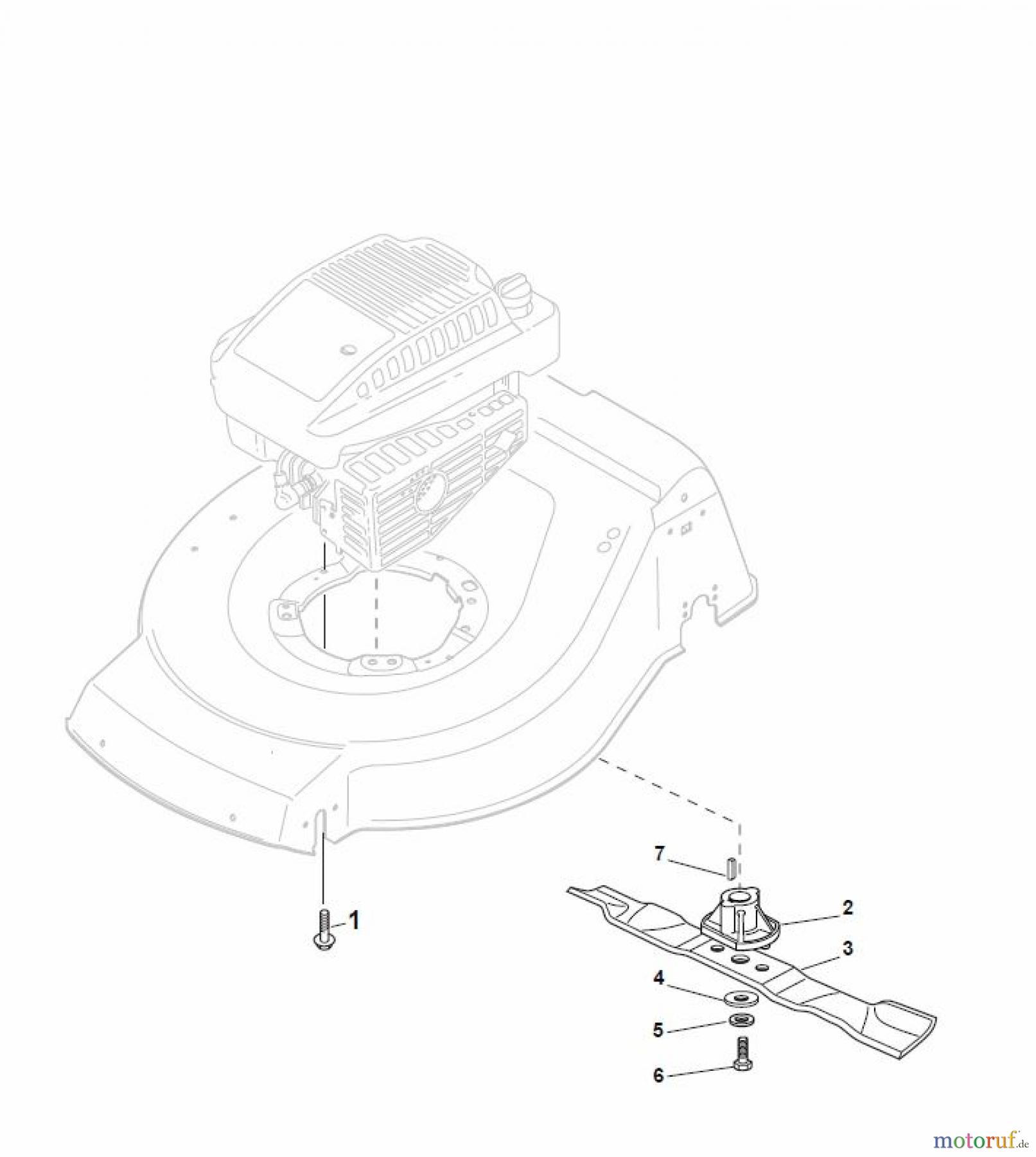  Global Garden Products GGP Rasenmäher Benzin Ohne Antrieb 2017 NTL 484 - 484 Q Blade for DELTA Grass Catcher