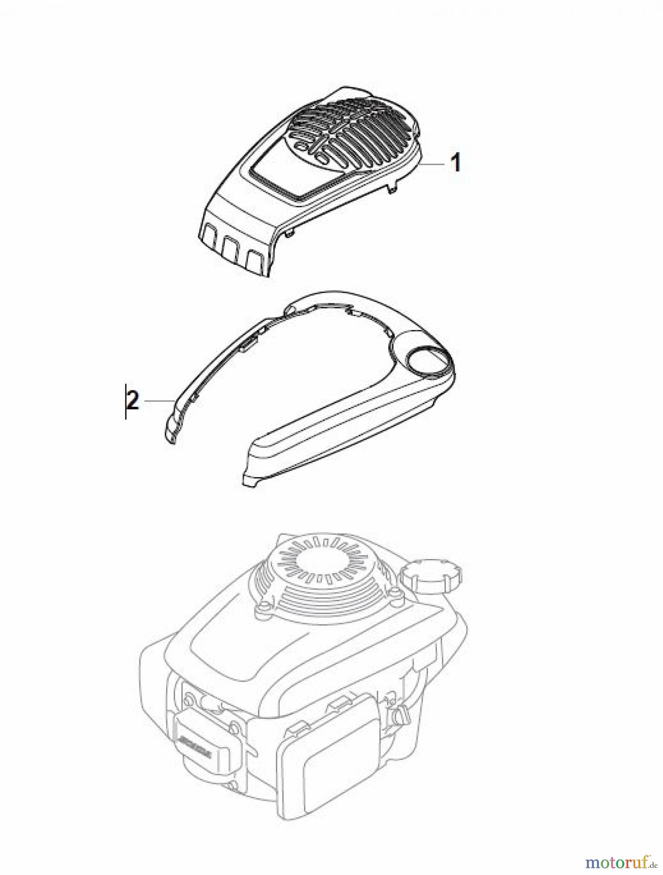  Global Garden Products GGP Rasenmäher Benzin Ohne Antrieb 2017 NTL 484 W - 484 WQ Honda Engine Cover