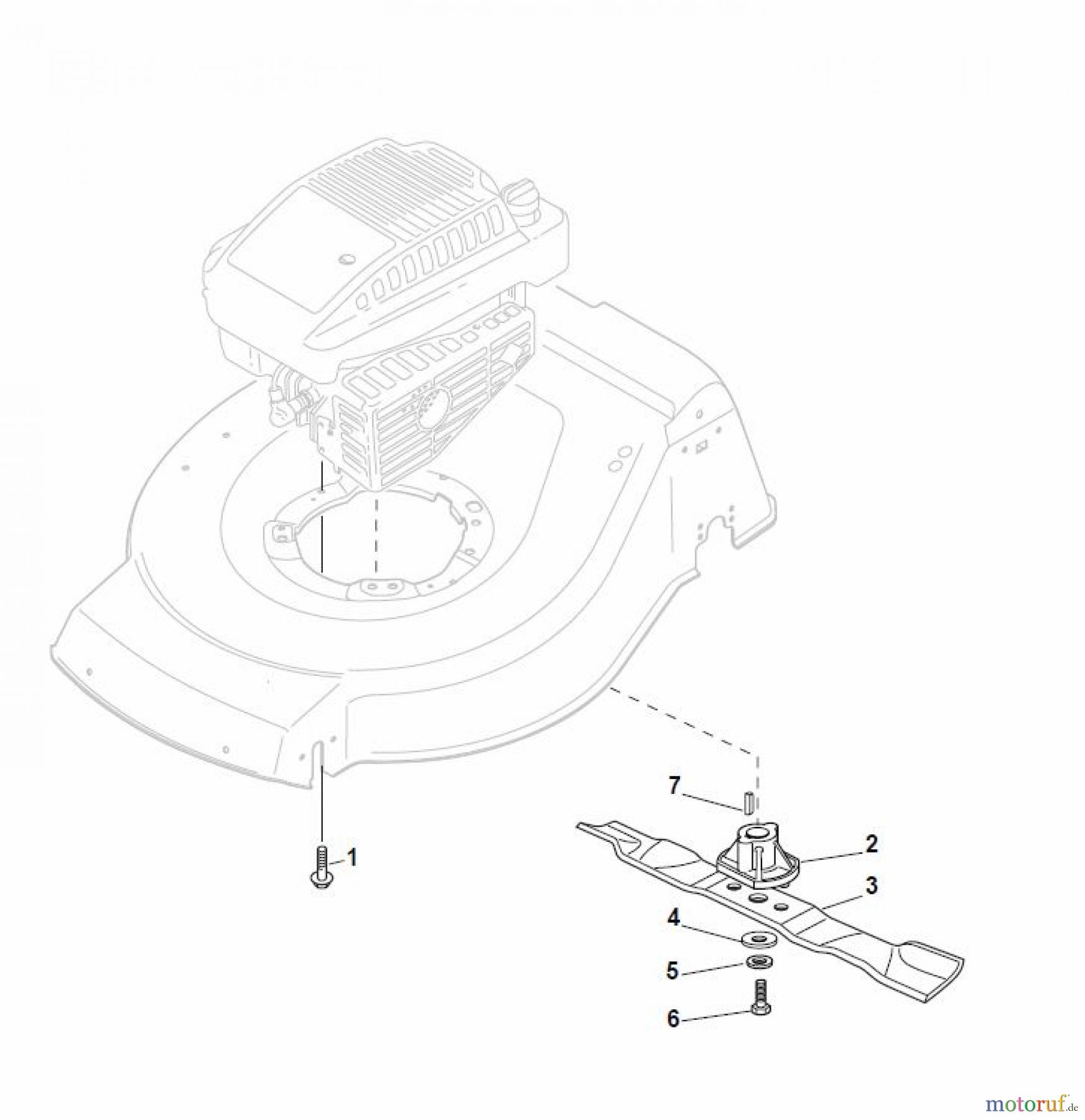  Global Garden Products GGP Rasenmäher Benzin Ohne Antrieb 2017 NTL 484 W - 484 WQ Blade