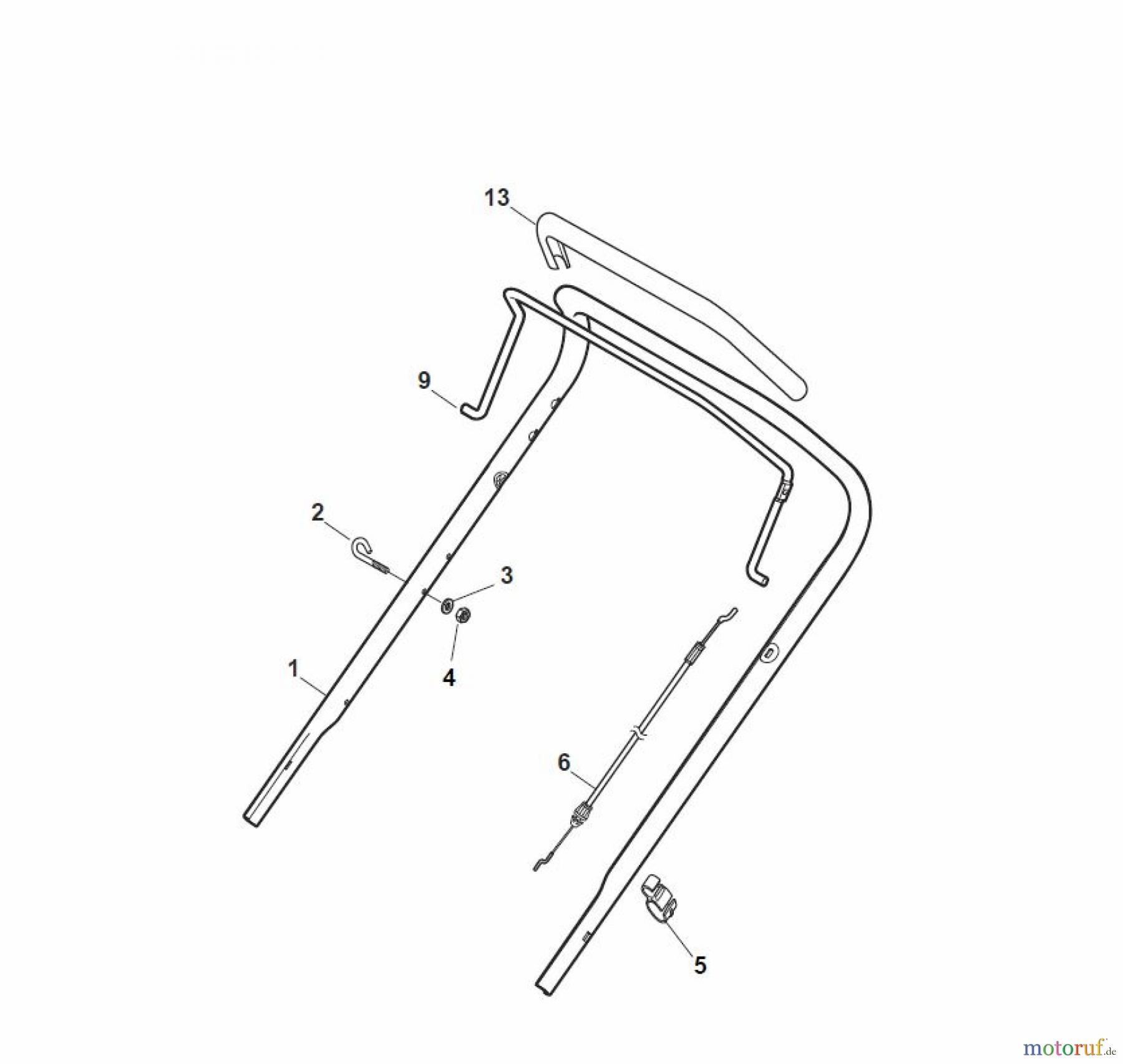  Global Garden Products GGP Rasenmäher Baujahr 2017 Benzin Ohne Antrieb 2017 NTL 534 - 534 Q Handle, Upper Part - ECO