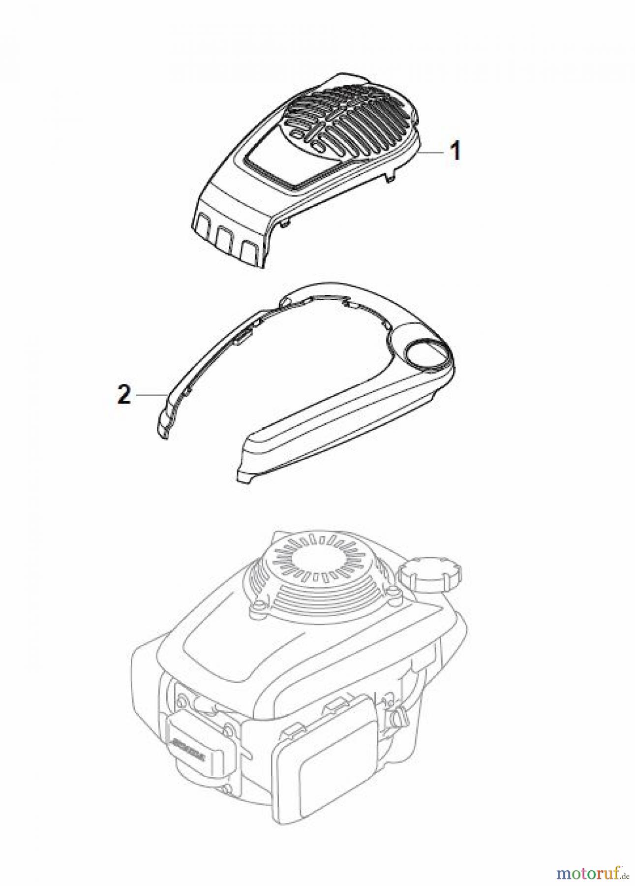  Global Garden Products GGP Rasenmäher Benzin Ohne Antrieb 2017 NTL 534 W - 534 WQ Honda Engine Cover