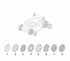 Global Garden Products GGP Benzin Ohne Antrieb 2017 T 484 Spareparts Wheels and Hub Caps