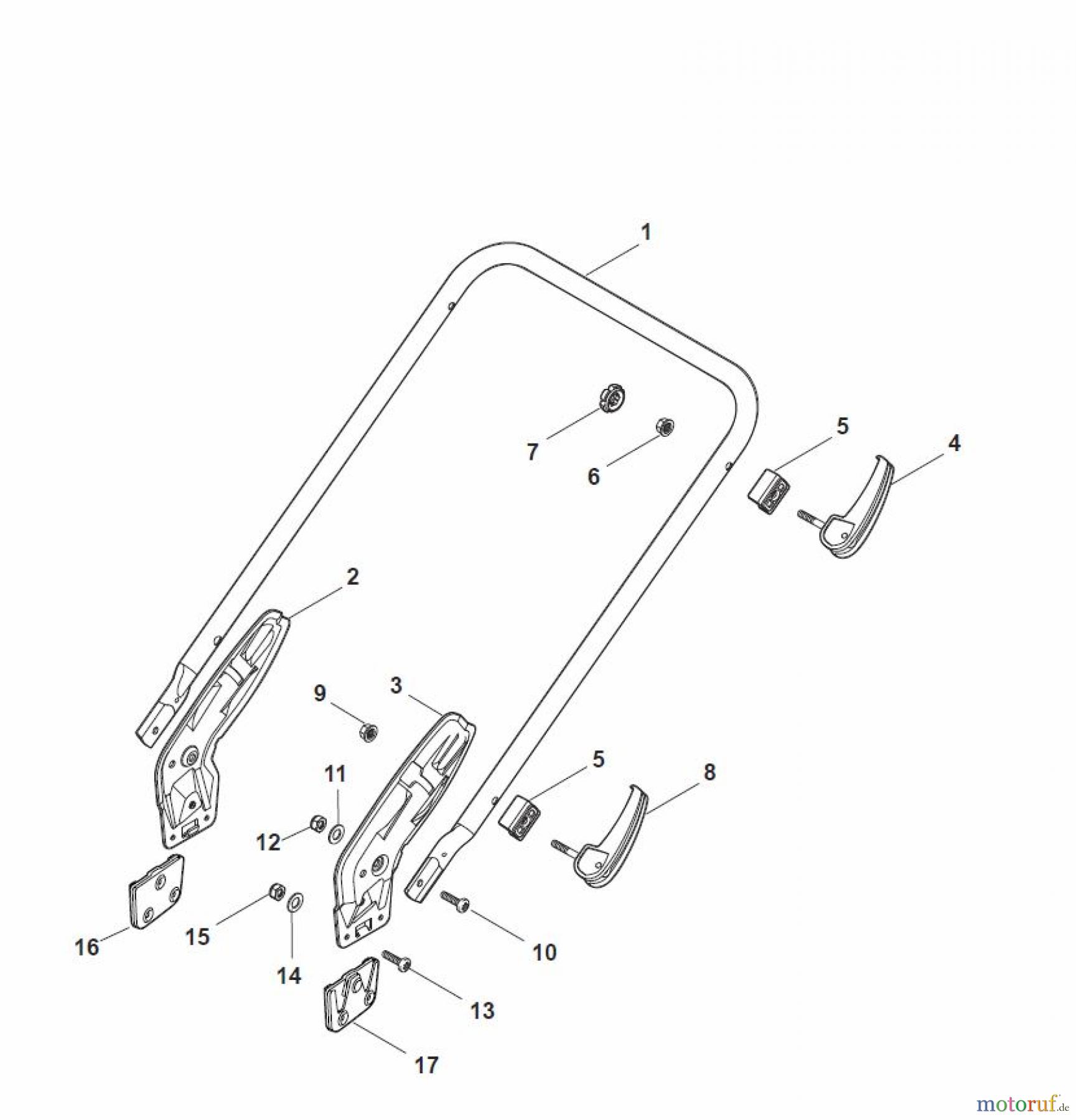  Global Garden Products GGP Rasenmäher Baujahr 2017 Elektro mit Antrieb 2017 NT 480 W TR - TRQ Handle, Lower Part