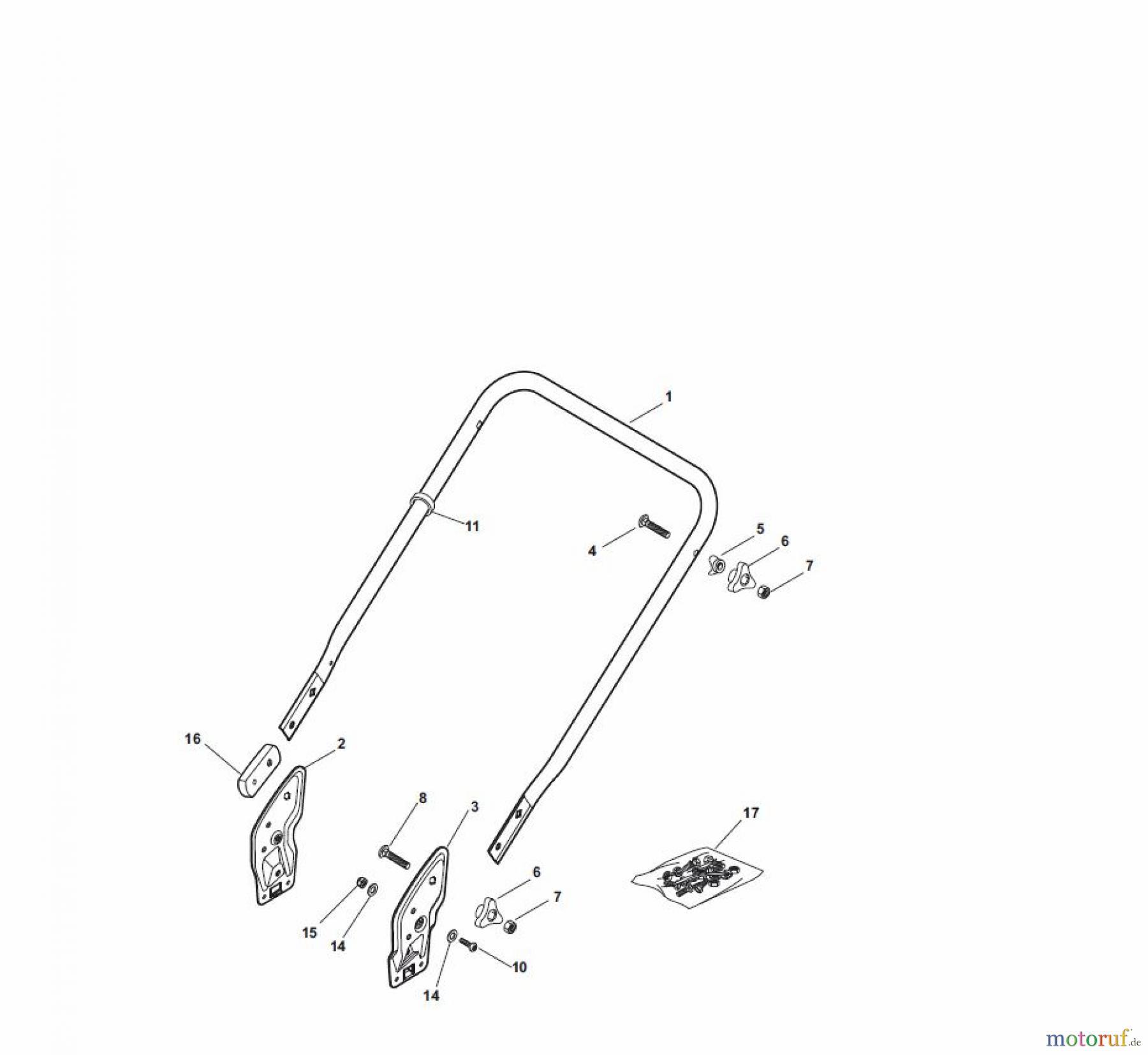  Global Garden Products GGP Rasenmäher Elektro mit Antrieb 2017 NT 480 W TR - TRQ Handle, Lower Part