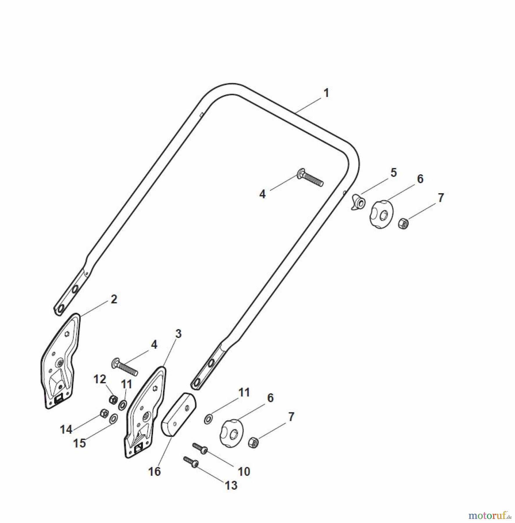  Global Garden Products GGP Rasenmäher Elektro Ohne Antrieb 2017 NTL 480 - 480 Q Handle, Lower Part