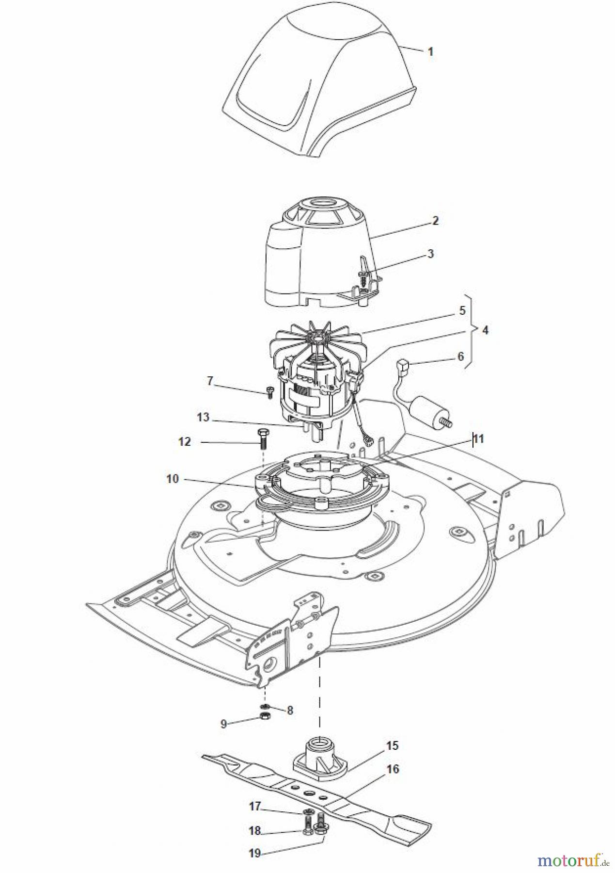  Global Garden Products GGP Rasenmäher Baujahr 2017 Elektro Ohne Antrieb 2017 MCS 500 Electric Motor/Blade