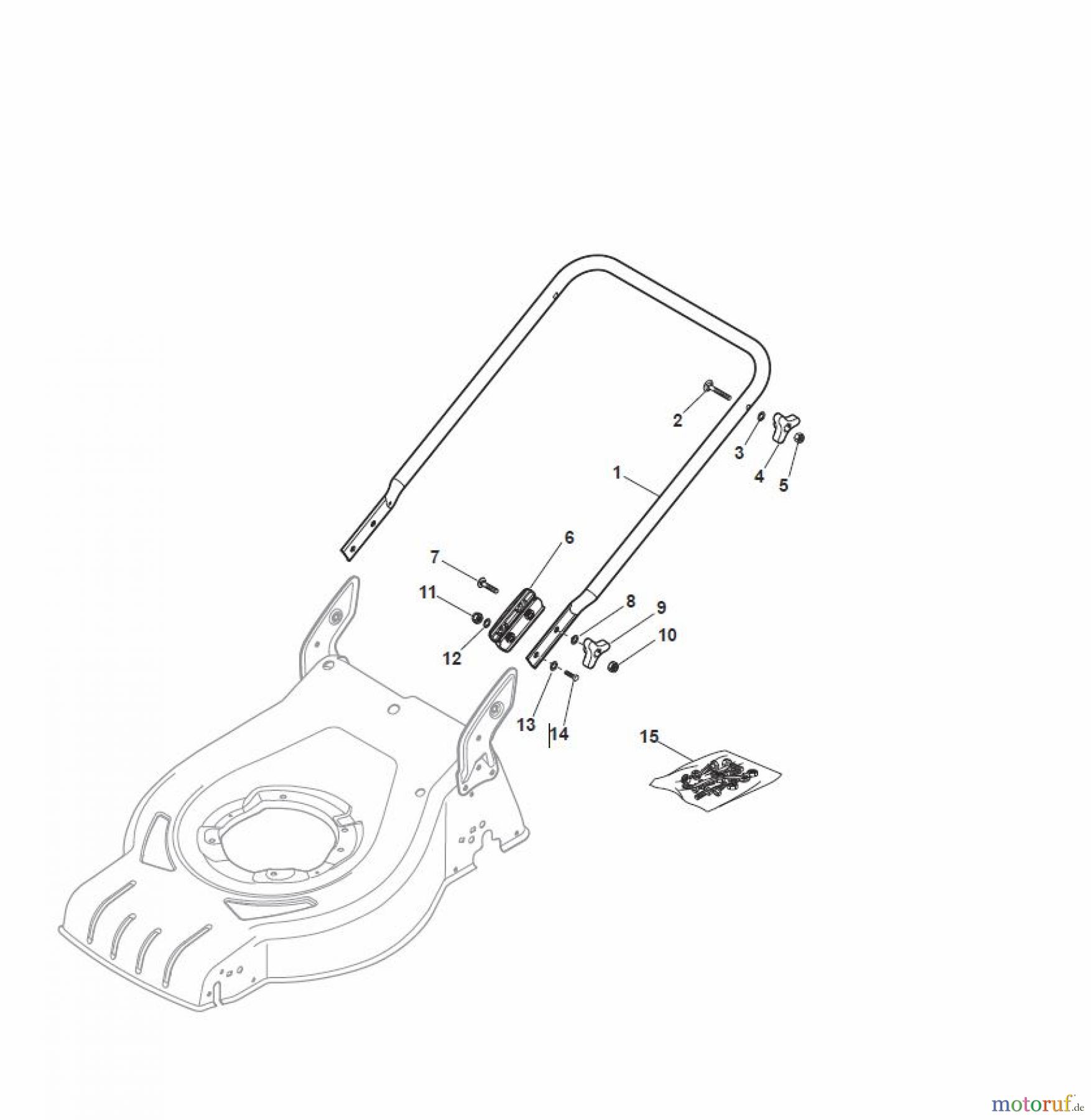  Global Garden Products GGP Rasenmäher Baujahr 2017 Elektro Ohne Antrieb 2017 CRL-CSL 480 W - CRL-CSL 480 WQ Handle, Lower Part