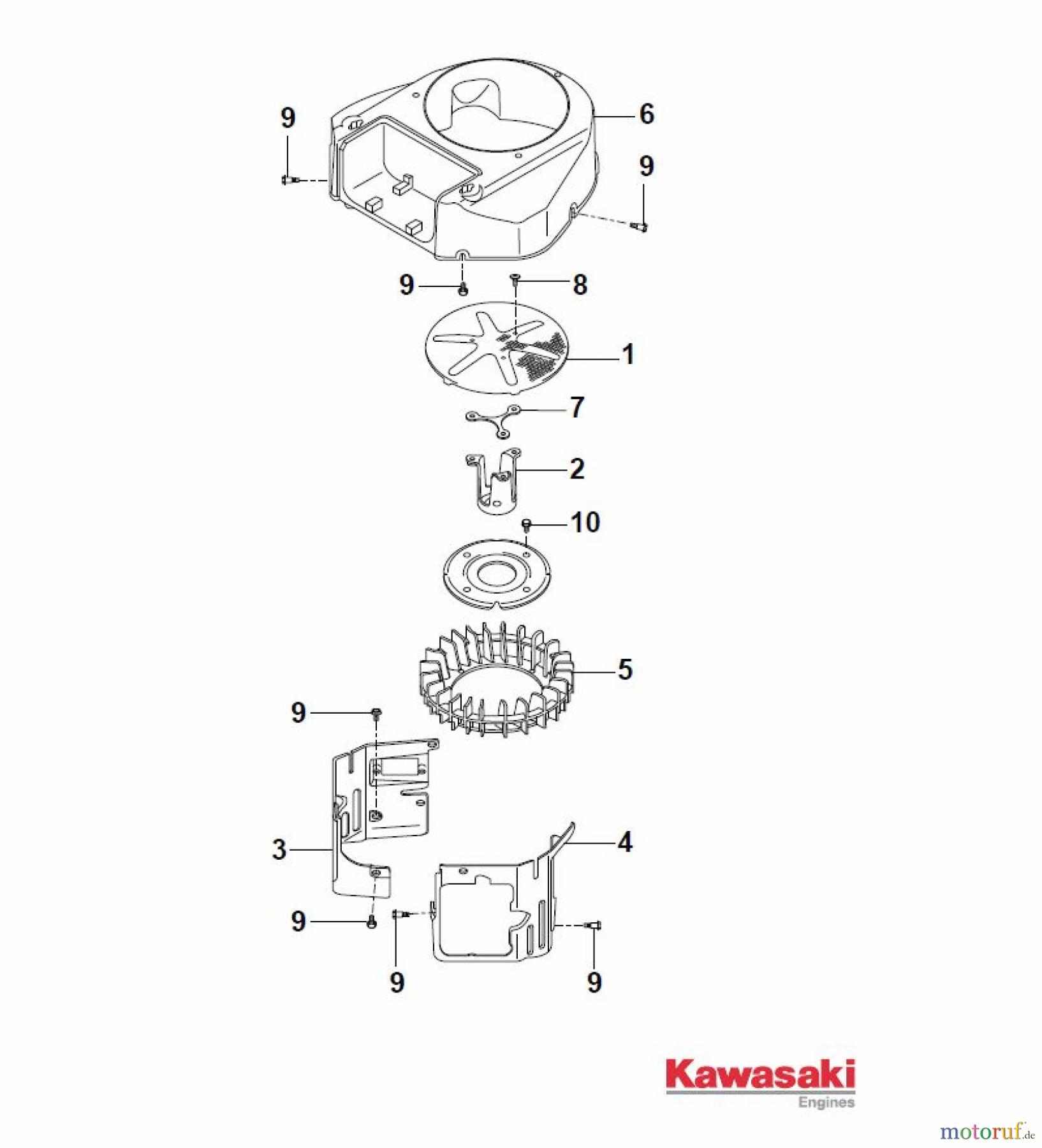  Global Garden Products GGP Motoren 2017 FS600V-AS50 Kawasaki Cooling-Equipment