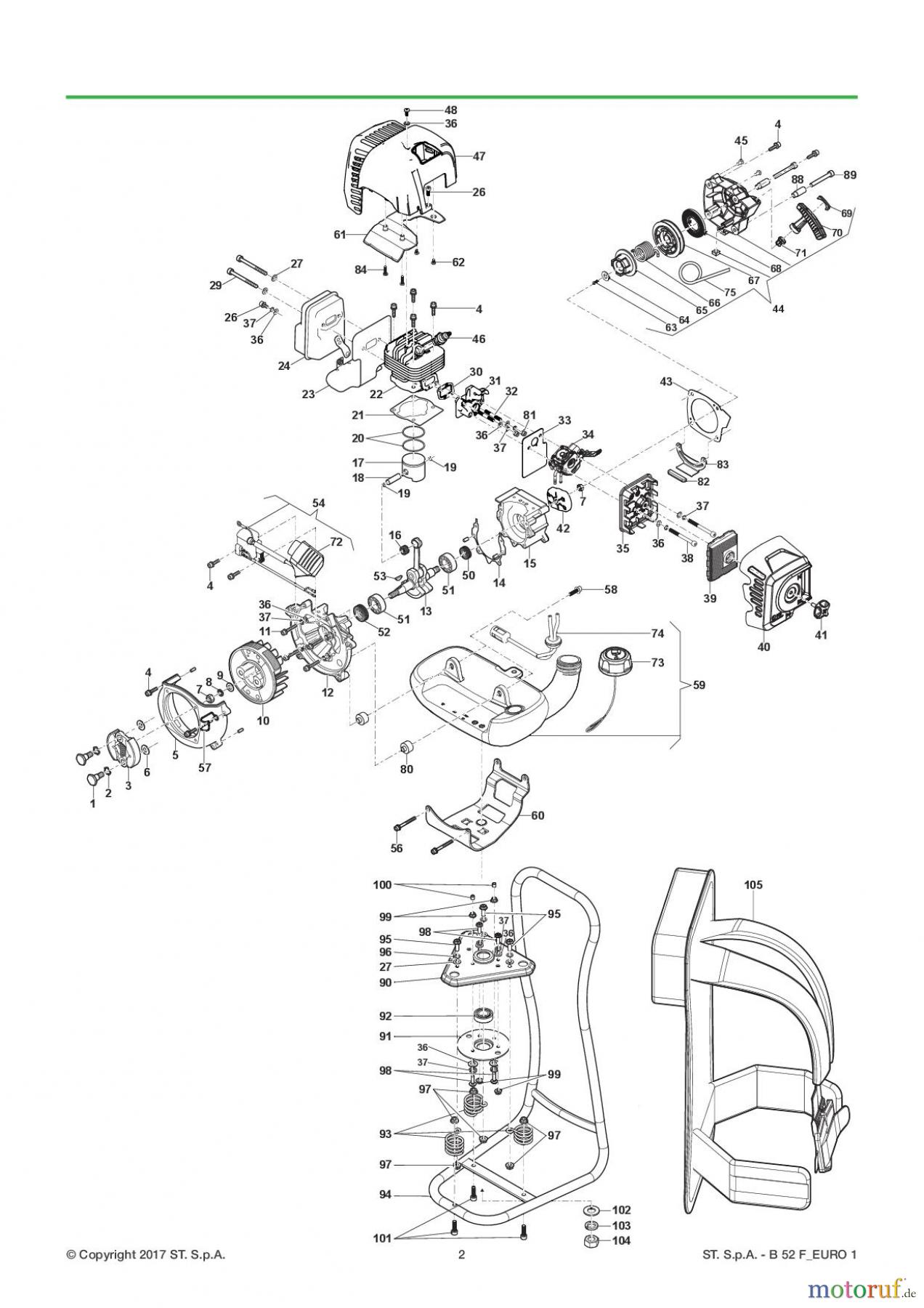  Global Garden Products GGP Motorsensen und Trimmer Benzin 2017 B 52 F_EURO 1 Engine