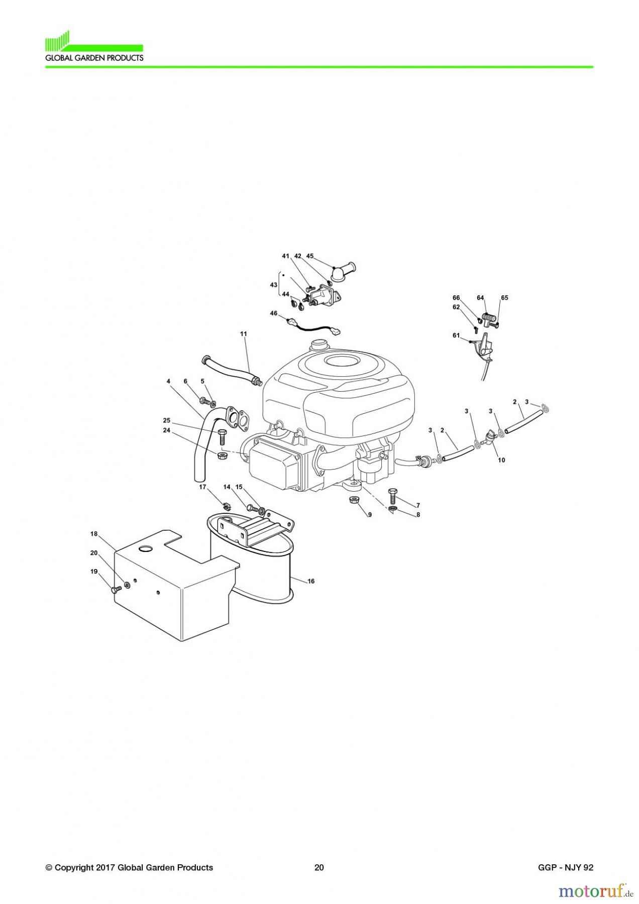  Global Garden Products GGP Aufsitzmäher Sammler Collecting 92cm 2017 NJY 92 Engine - B&S 11,5-12,5-13,5