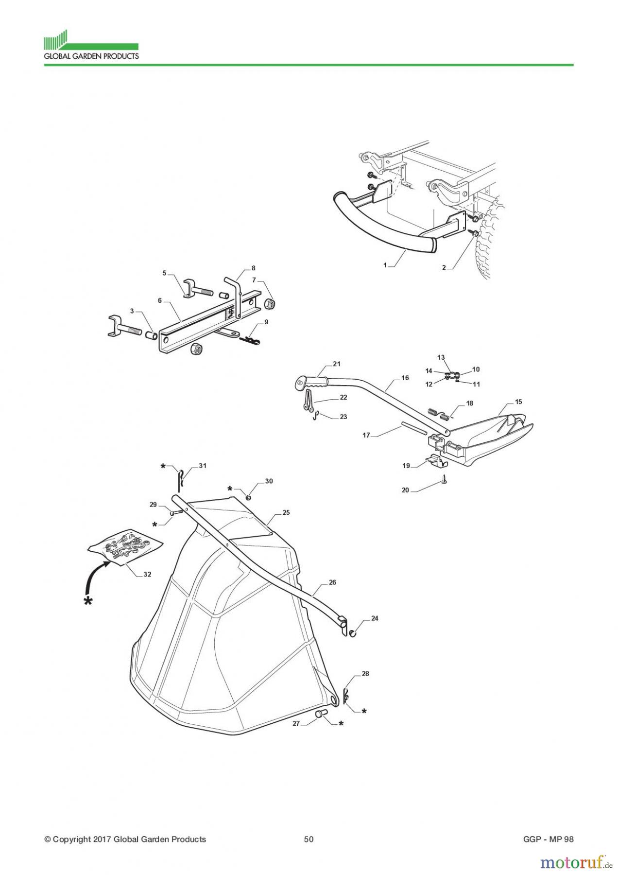  Global Garden Products GGP Aufsitzmäher Sammler Collecting 98cm 2017 MP 98 Optionals On Request