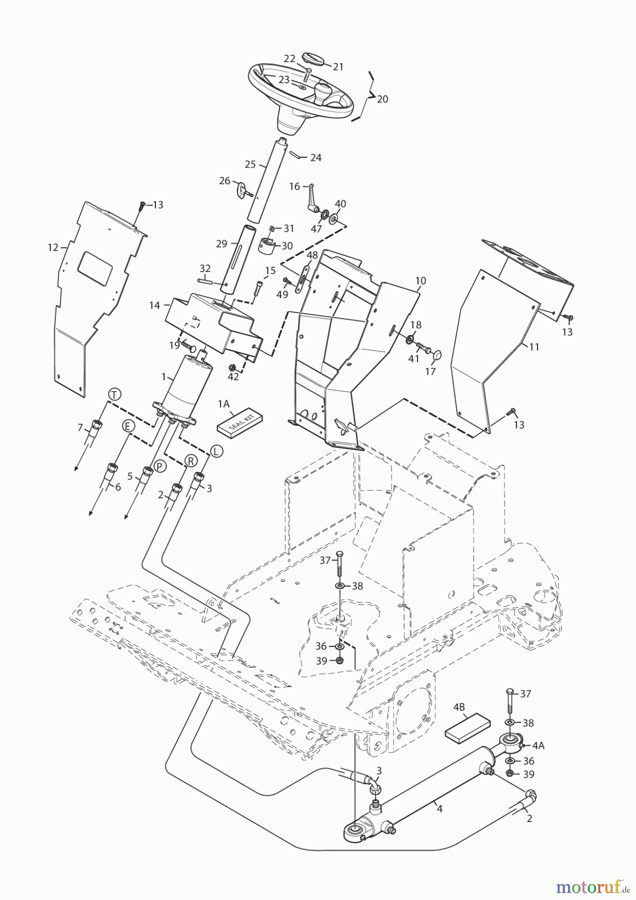  Stiga Frontmäher Grundgerät Titan 2017 TITAN 540 D 13-7454-11 STEERING