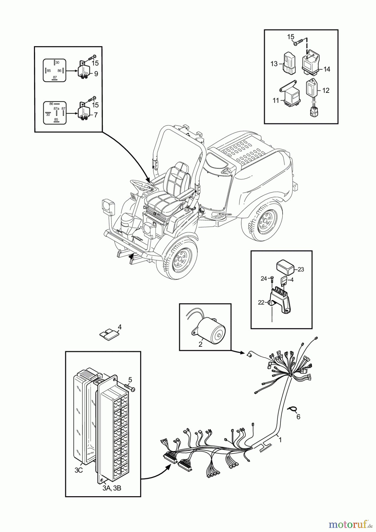  Stiga Frontmäher Grundgerät Titan 2017 TITAN 540 D 13-7454-11 ELECTRICAL SYSTEM 3