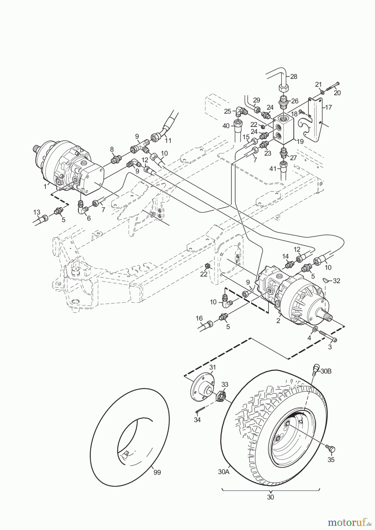  Stiga Frontmäher Baujahr 2017 Titan 2017 TITAN 540 D 13-7454-11 WHEEL ENGNINE-REAR