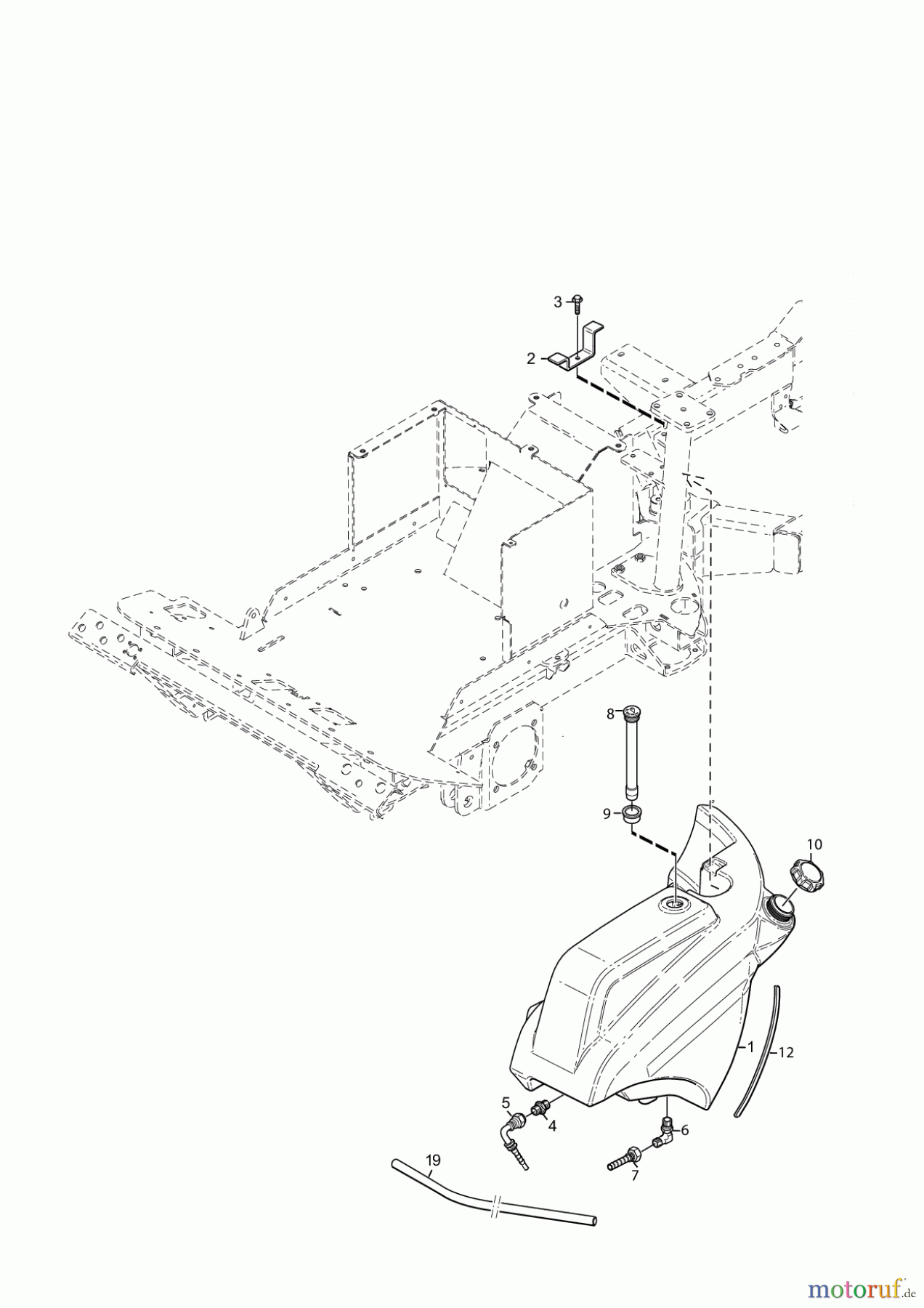  Stiga Frontmäher Grundgerät Titan 2017 TITAN 740 D 13-7460-11 FUEL TANK