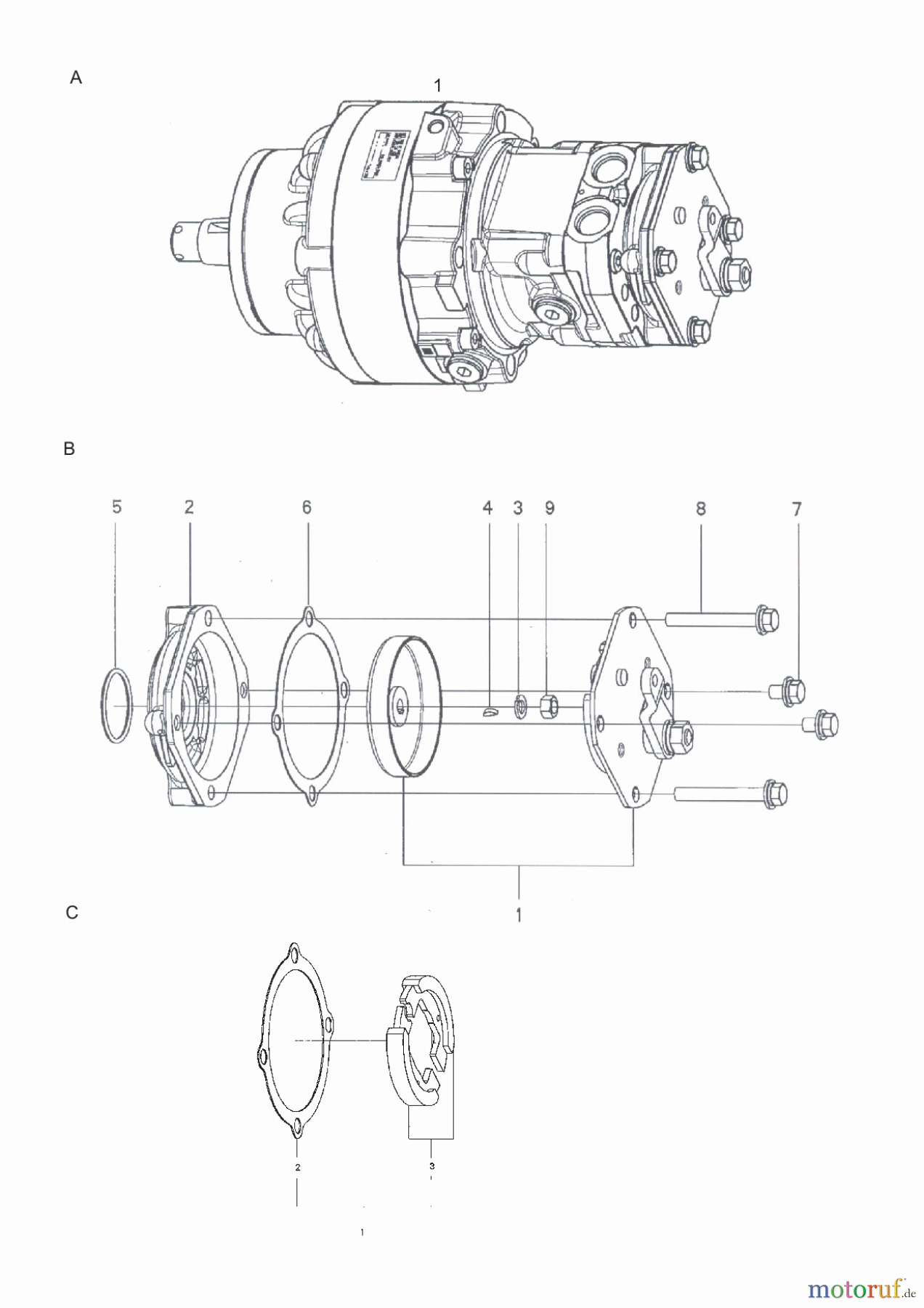  Stiga Frontmäher Grundgerät Titan 2017 TITAN 740 D 13-7460-11 KANZAKI WHEEL ENGINE KWM 13S-186H MOTOR ASSY-BRAKE