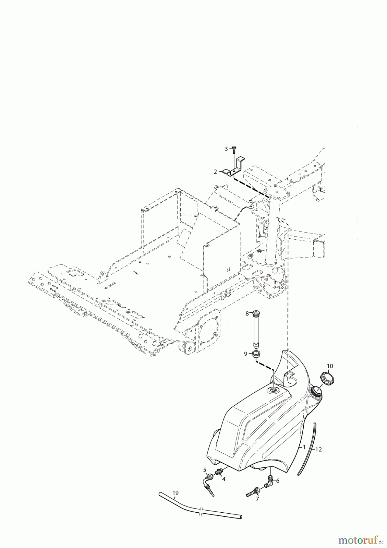  Stiga Frontmäher Grundgerät Titan 2017 TITAN 740 DCR 13-7462-11 - Season 2015 FUEL TANK