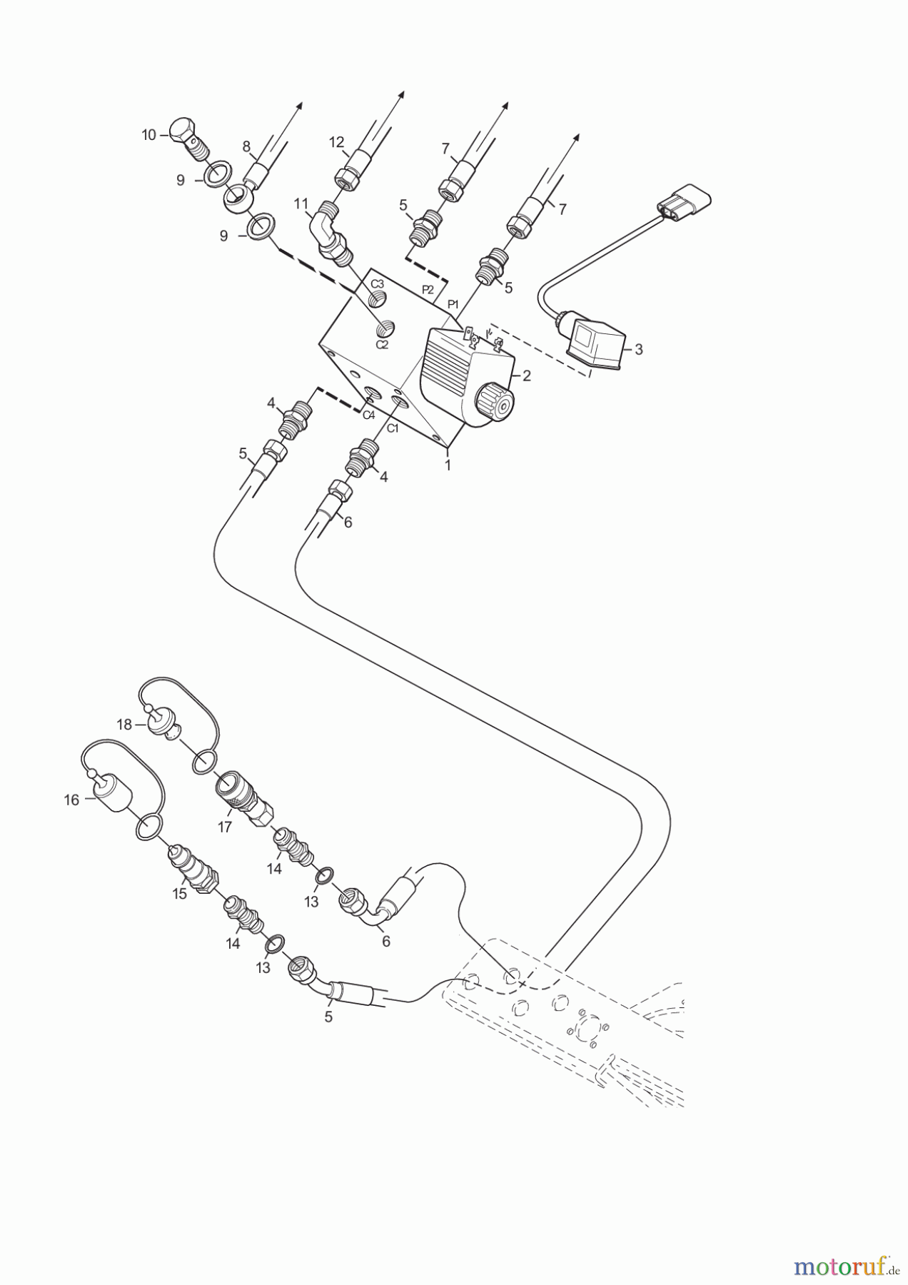  Stiga Frontmäher Baujahr 2017 Titan 2017 TITAN 740 DCR 13-7462-11 - Season 2015 SELECTOR VALVE