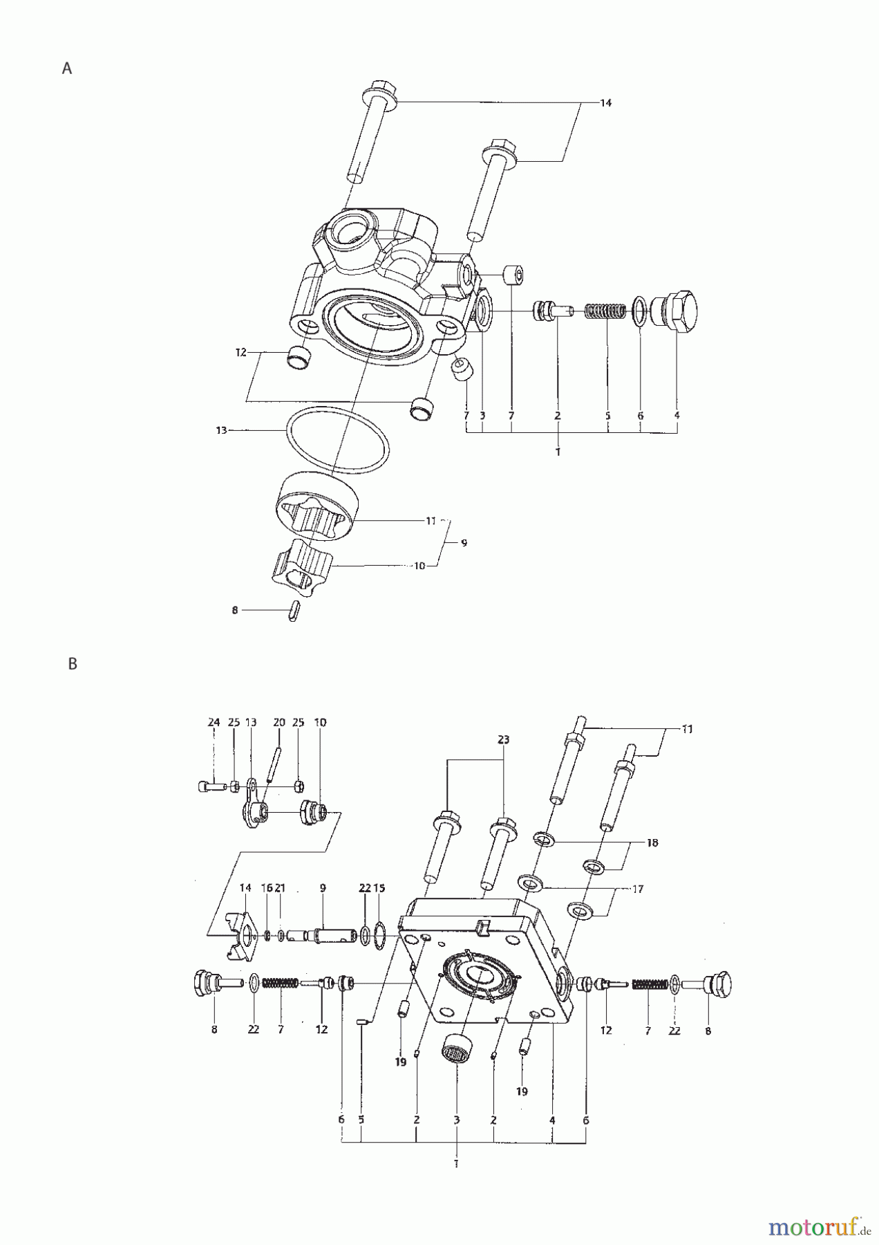  Stiga Frontmäher Baujahr 2017 Titan 2017 TITAN 740 DCR 13-7462-11 - Season 2015 KANZAKI HYDRAULIC PUMP KPS-23ALPH CHARGE PUMP-CENT CASE