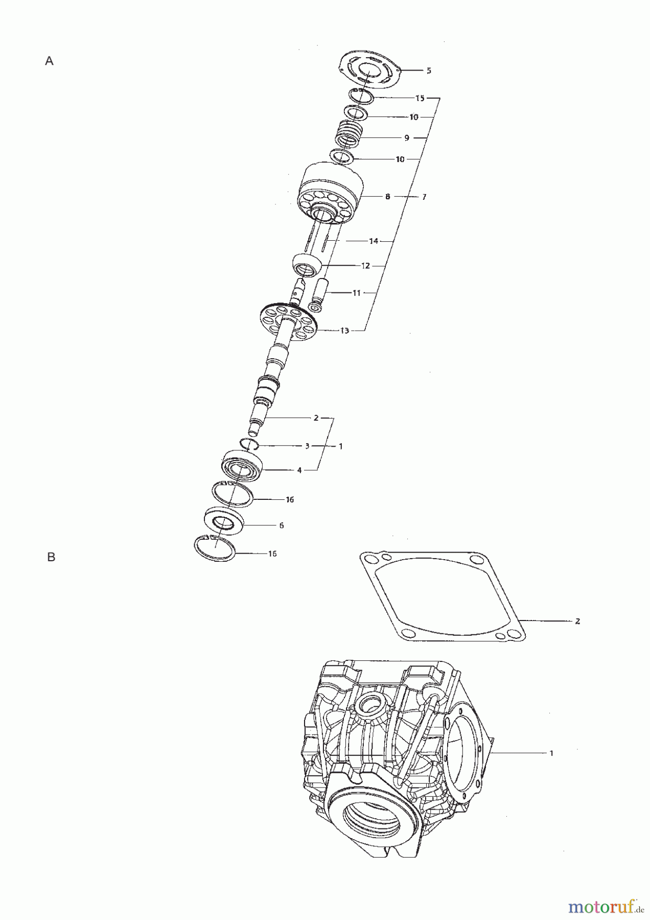  Stiga Frontmäher Baujahr 2017 Titan 2017 TITAN 740 DCR 13-7462-11 - Season 2015 KANZAKI HYDRAULIC PUMP KPS-23ALPH PUMP ASSY-HOUSING