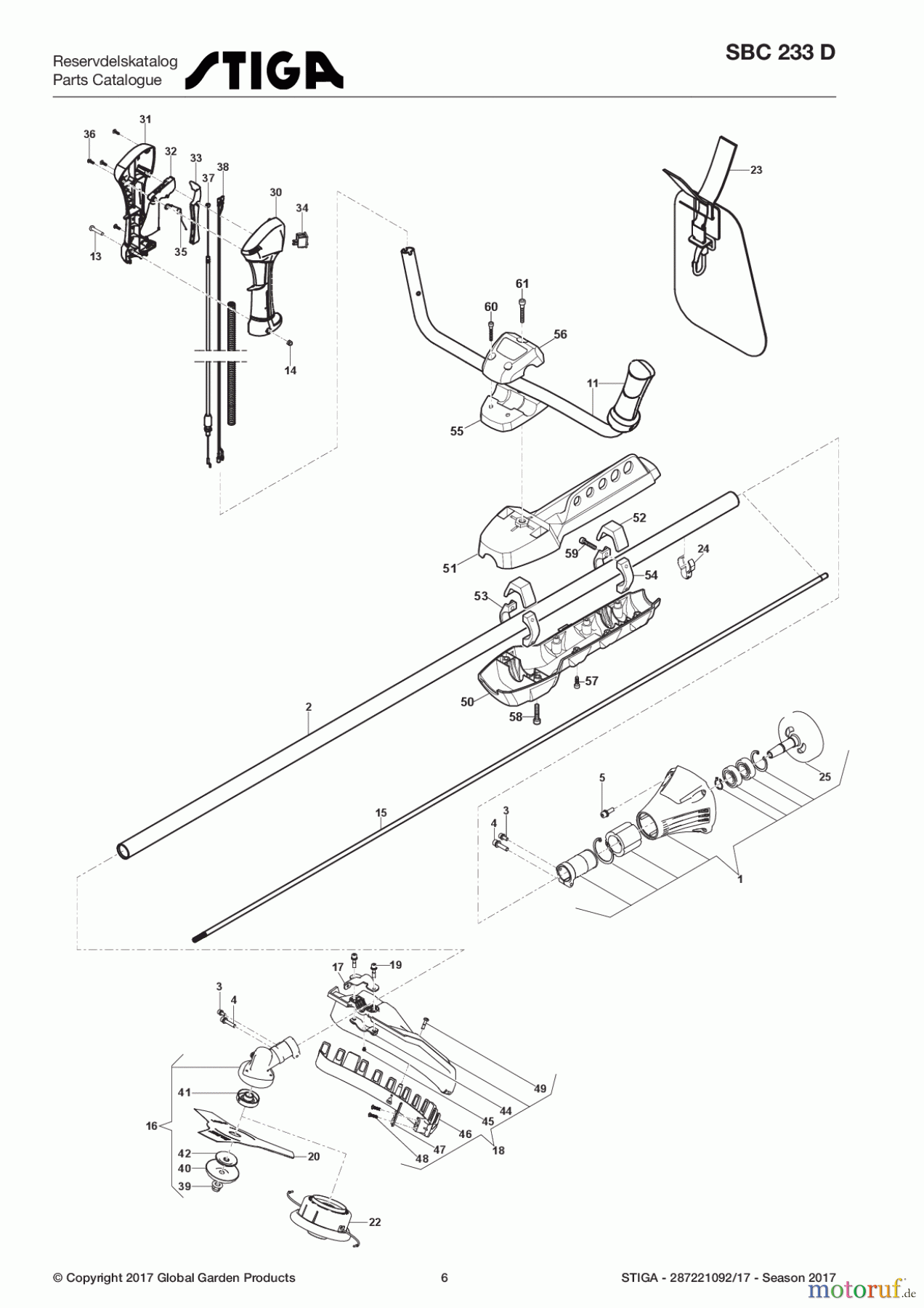  Stiga Motorsensen, Trimmer Baujahr 2017 Benzin 2017 SBC 233 D 287221092/17 - Season 2017 Transmission