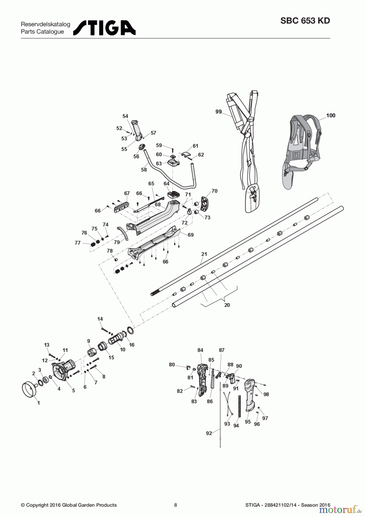  Stiga Motorsensen, Trimmer Benzin 2017 SBC 653 KD 288421102/14 - Season 2017 Transmission