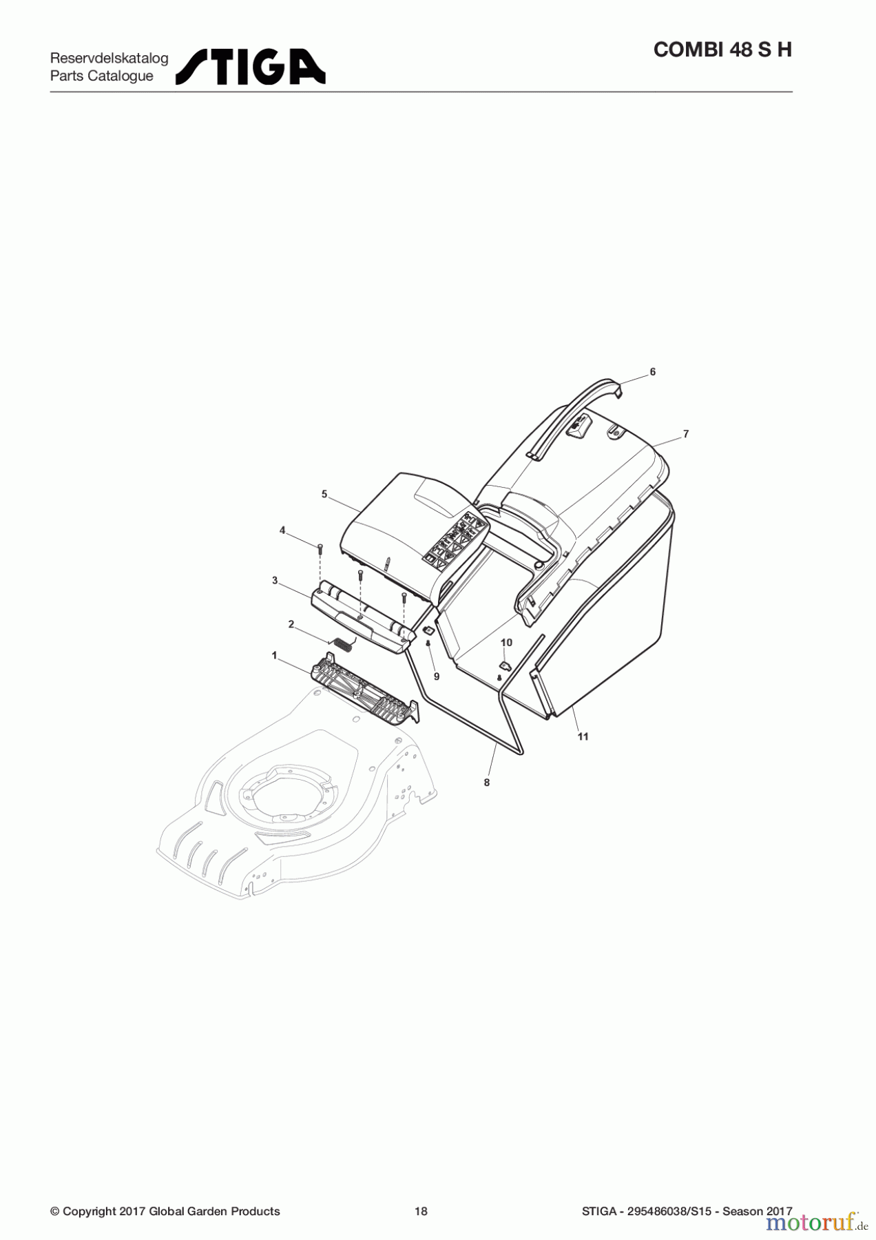  Stiga Rasenmäher Benzin Mit Antrieb 2017 COMBI 48 S H 295486038/S15 - Season 2017 Grass-Catcher