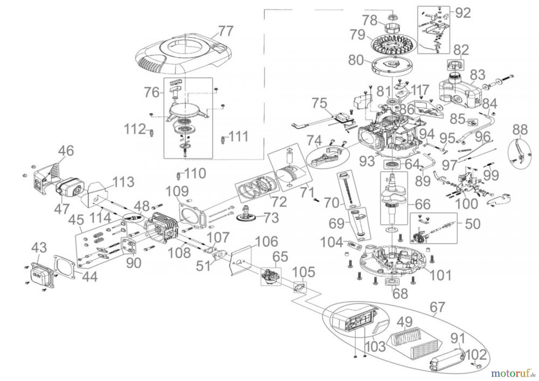  Güde Gartentechnik Rasenmäher Benzin-Rasenmäher Schnittbreite bis 45cm RASENMÄHER BIG WHEELER 561 S-PLUS - 95350 FSL95350-02 Seite 2