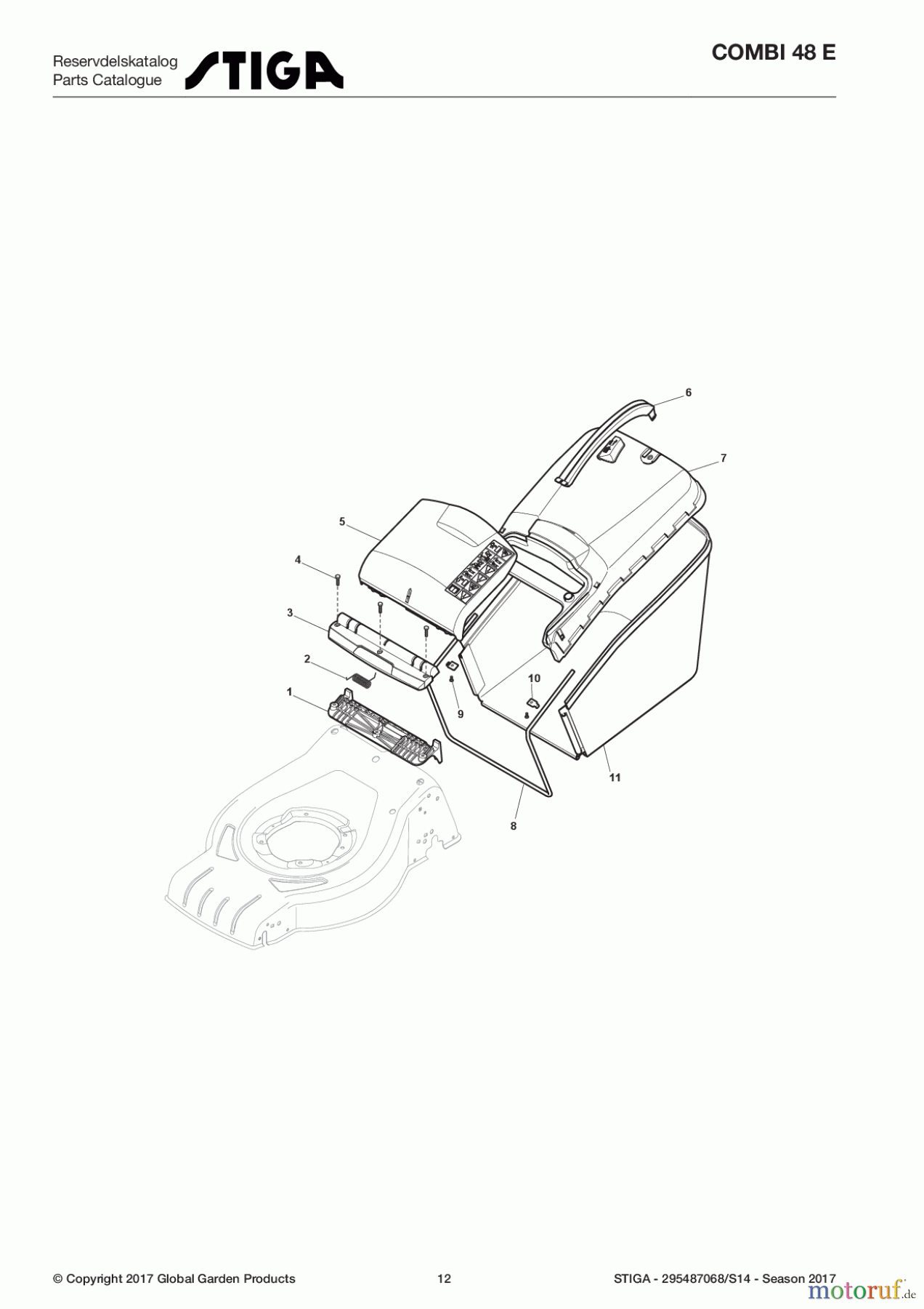  Stiga Rasenmäher Elektro ohne Antrieb 2017 COMBI 48 E 295487068/S14 - Season 2017 Grass-Catcher