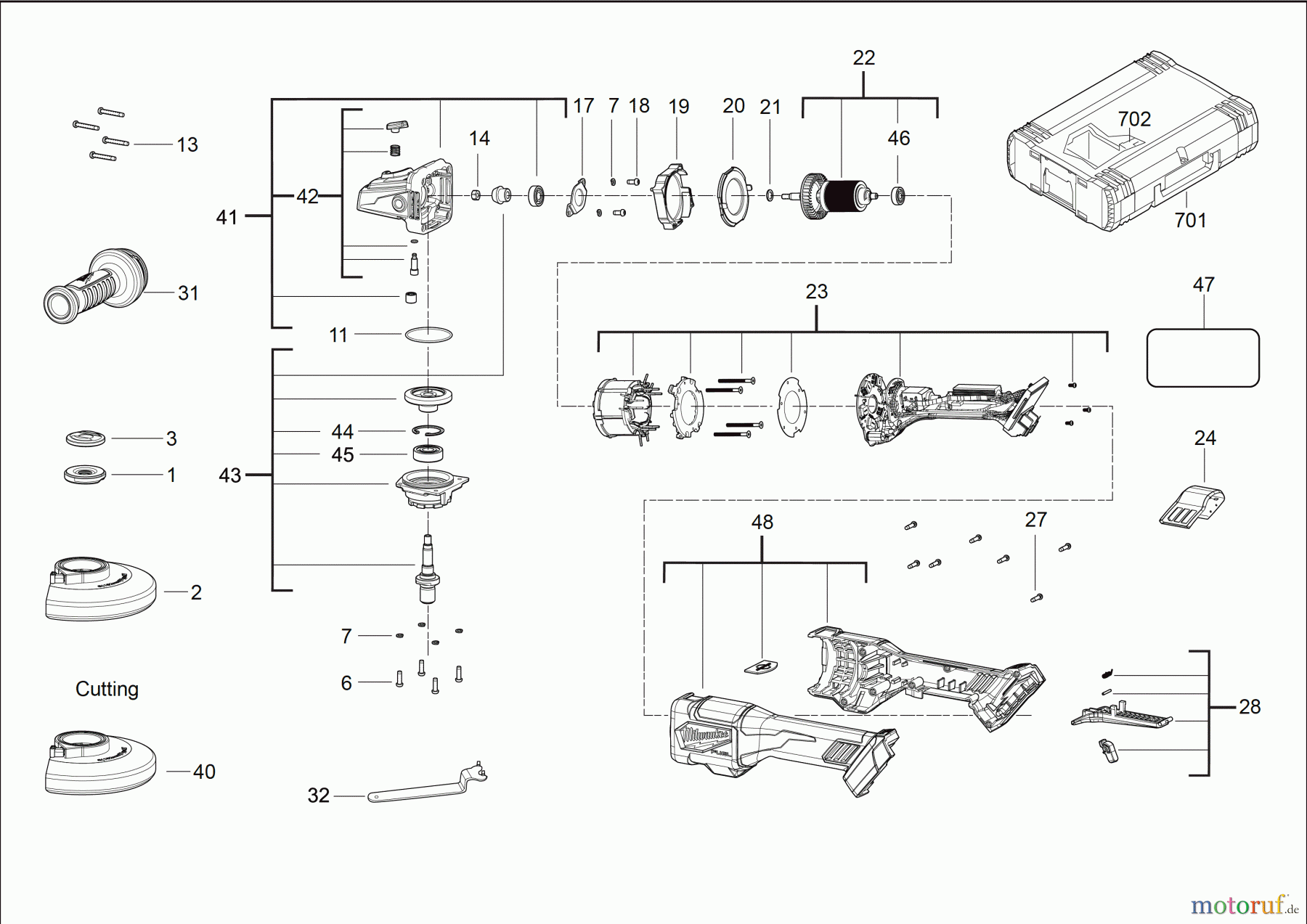  Milwaukee Akku-Geräte Schleifen und Polieren Schliefer 150mm M18 FHSAG150XPDB Seite 1