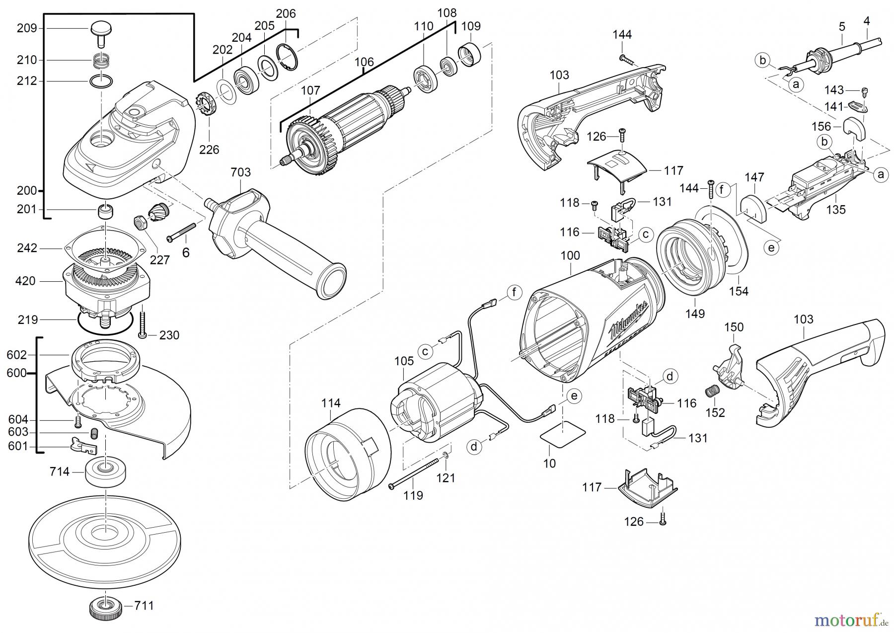  Milwaukee Kabelgeführte Geräte Schleifen und Polieren Schleifer 230mm AGVM 26-230 GEX Seite 1