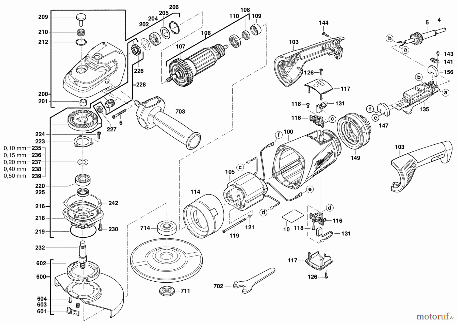  Milwaukee Kabelgeführte Geräte Schleifen und Polieren Schleifer 230mm AGV 24-230 E WINKELSCHLEIFER Seite 1